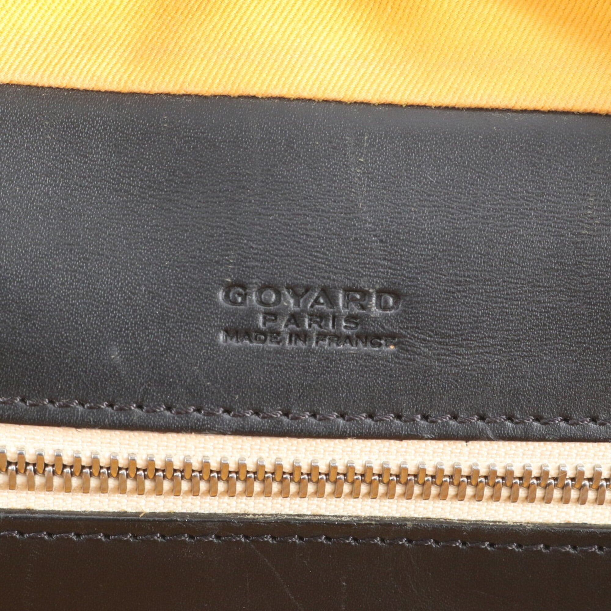 Goyard Black Brown Leather Coated Canvas Briefcase Tote Bag (Pre-Owned)