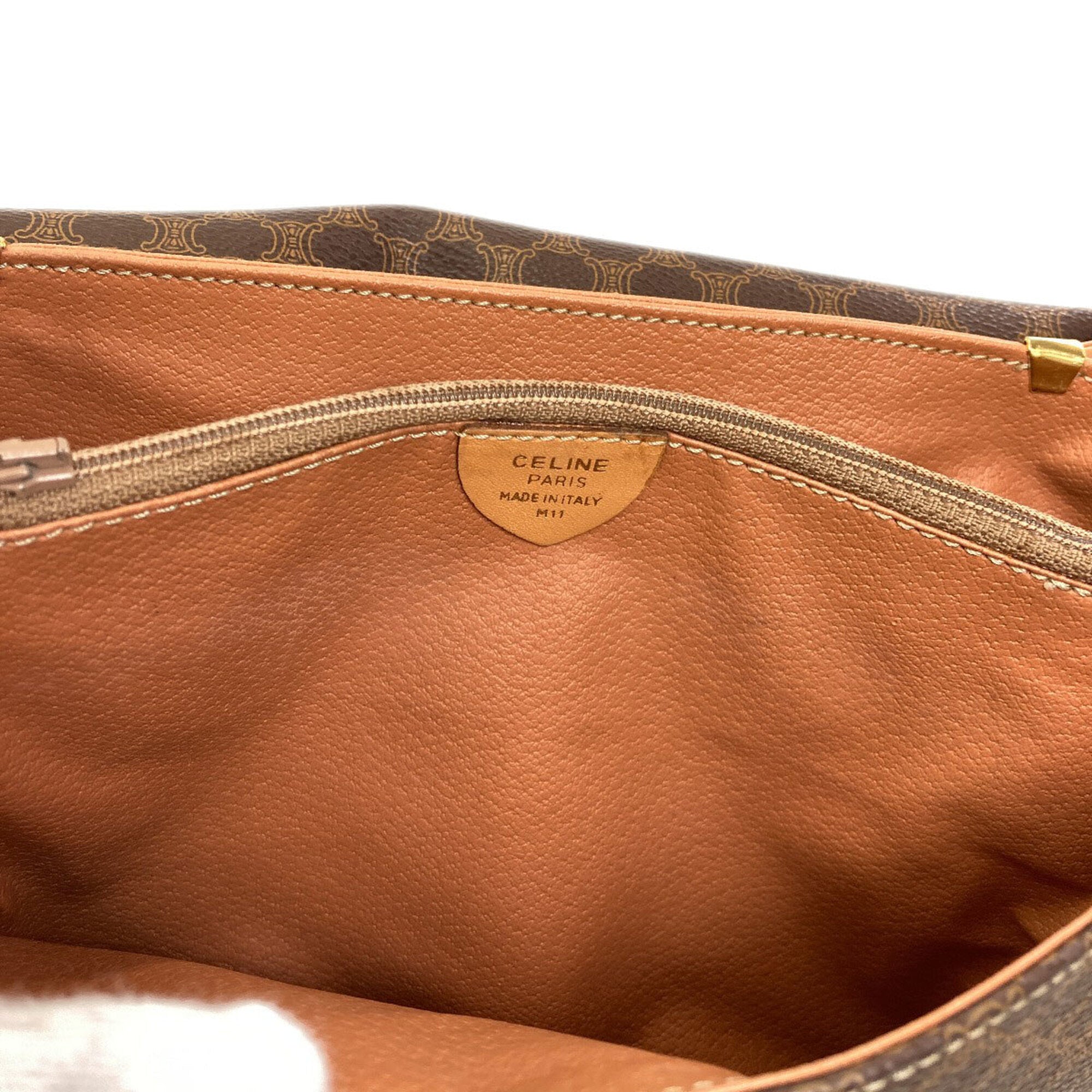Celine Macadam Brown Pvc Shoulder Bag (Pre-Owned)