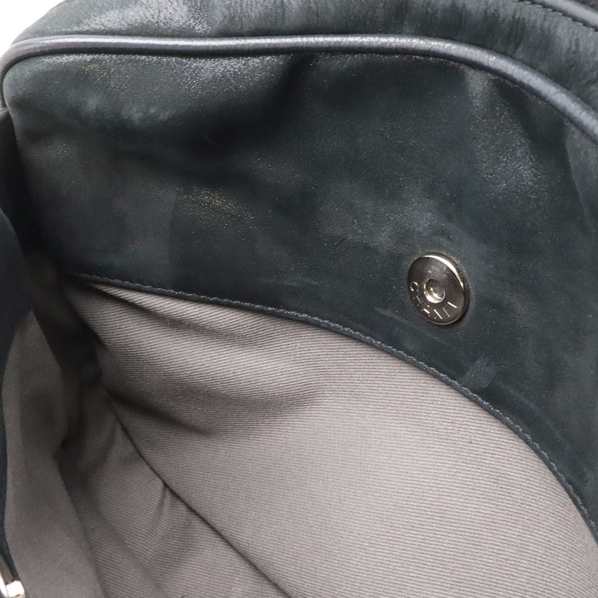 Chanel Wild Stitch Black Leather Handbag Shoulder Bag (Pre-Owned)