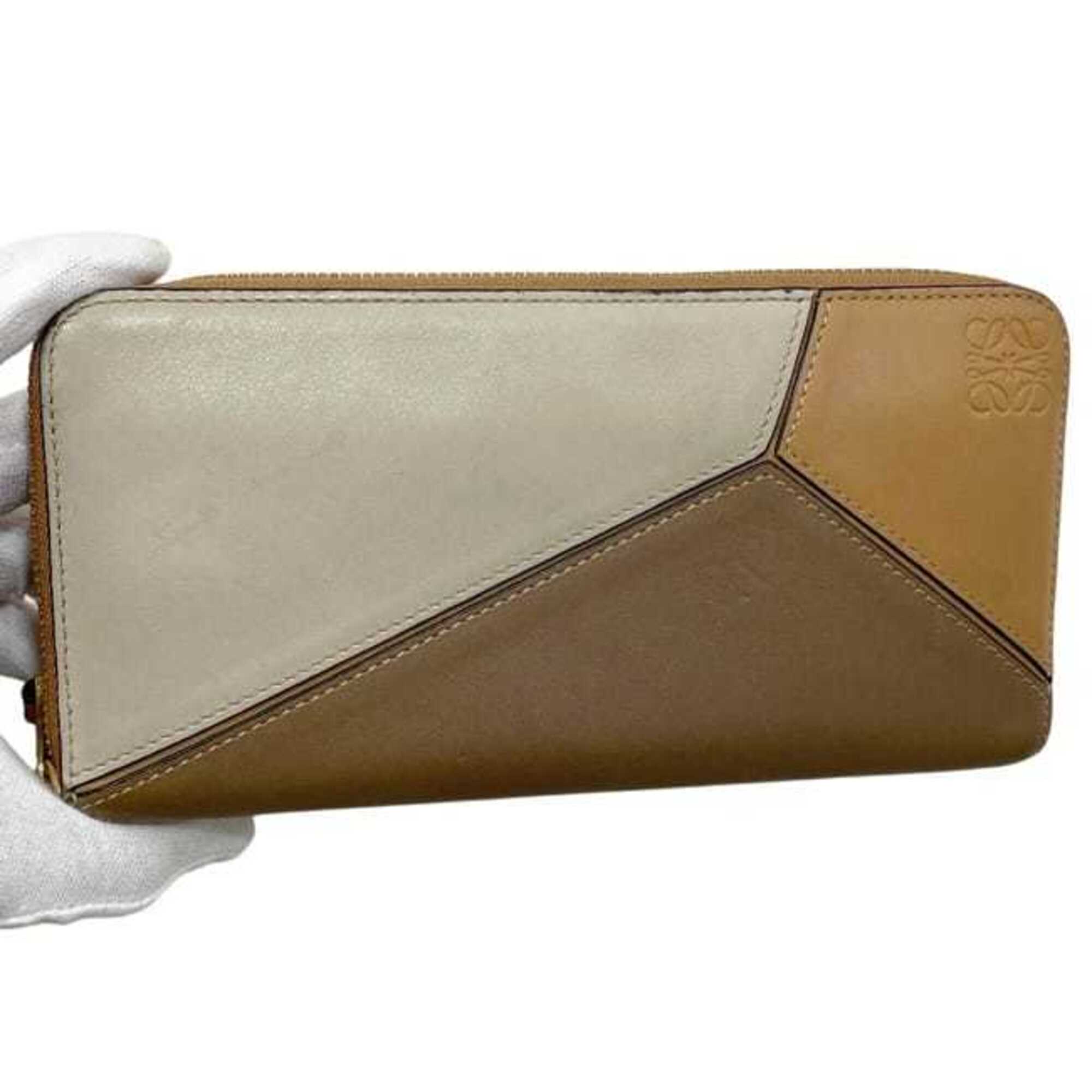 Loewe Brown Leather Long Wallet (Bi-Fold) (Pre-Owned)
