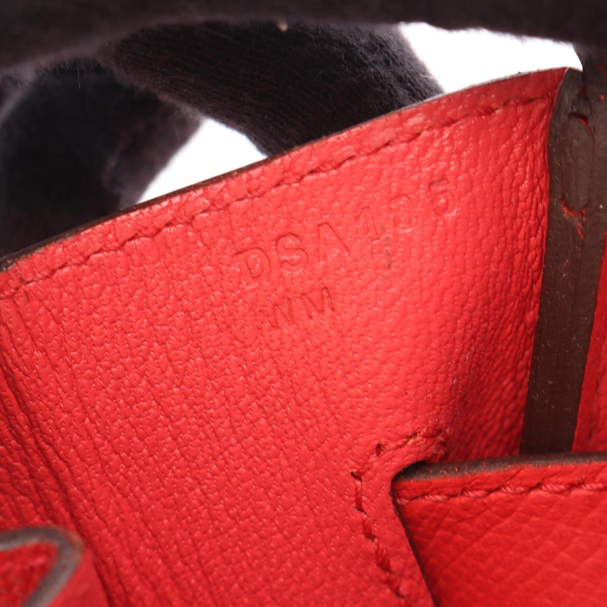Hermes Bougainvillier Red Color Epsom Leather Handbag (Pre-Owned)
