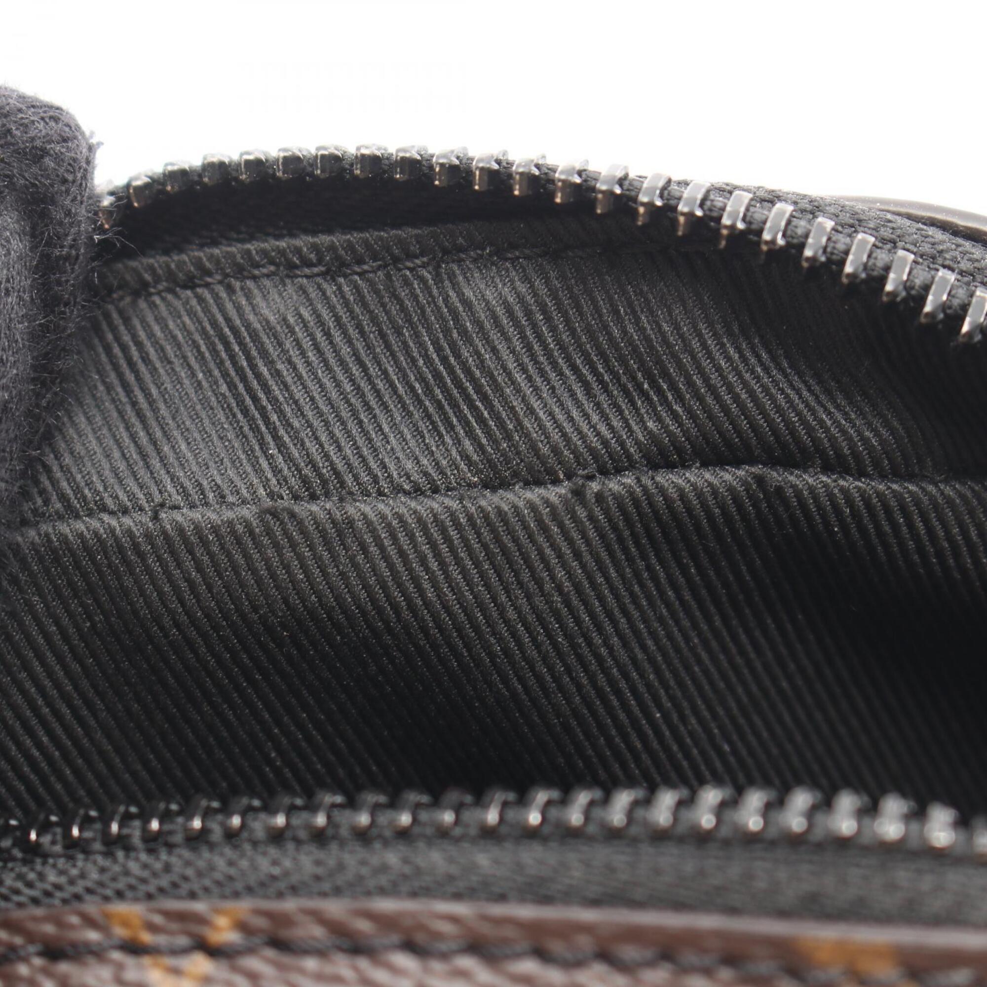 Louis Vuitton Black Brown Coated Canvas Leather Handbag Shoulder Bag (Pre-Owned)
