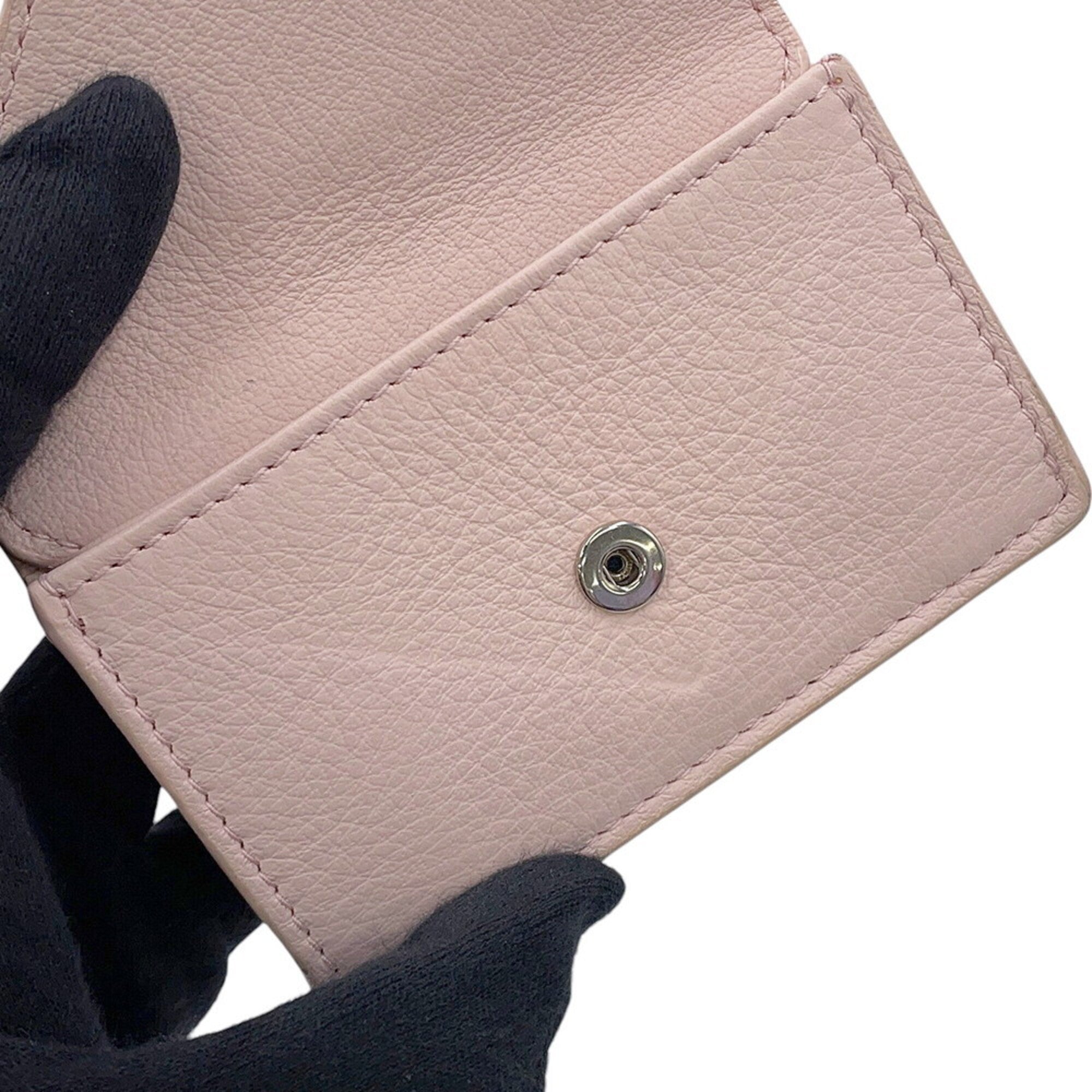Balenciaga Pink Leather Wallet (Tri-Fold) (Pre-Owned)