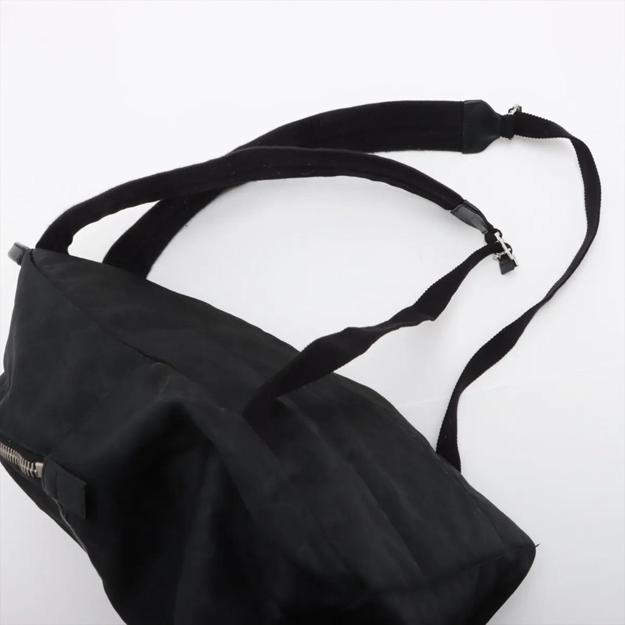 Gucci Black Leather Nylon Backpack (Pre-Owned)