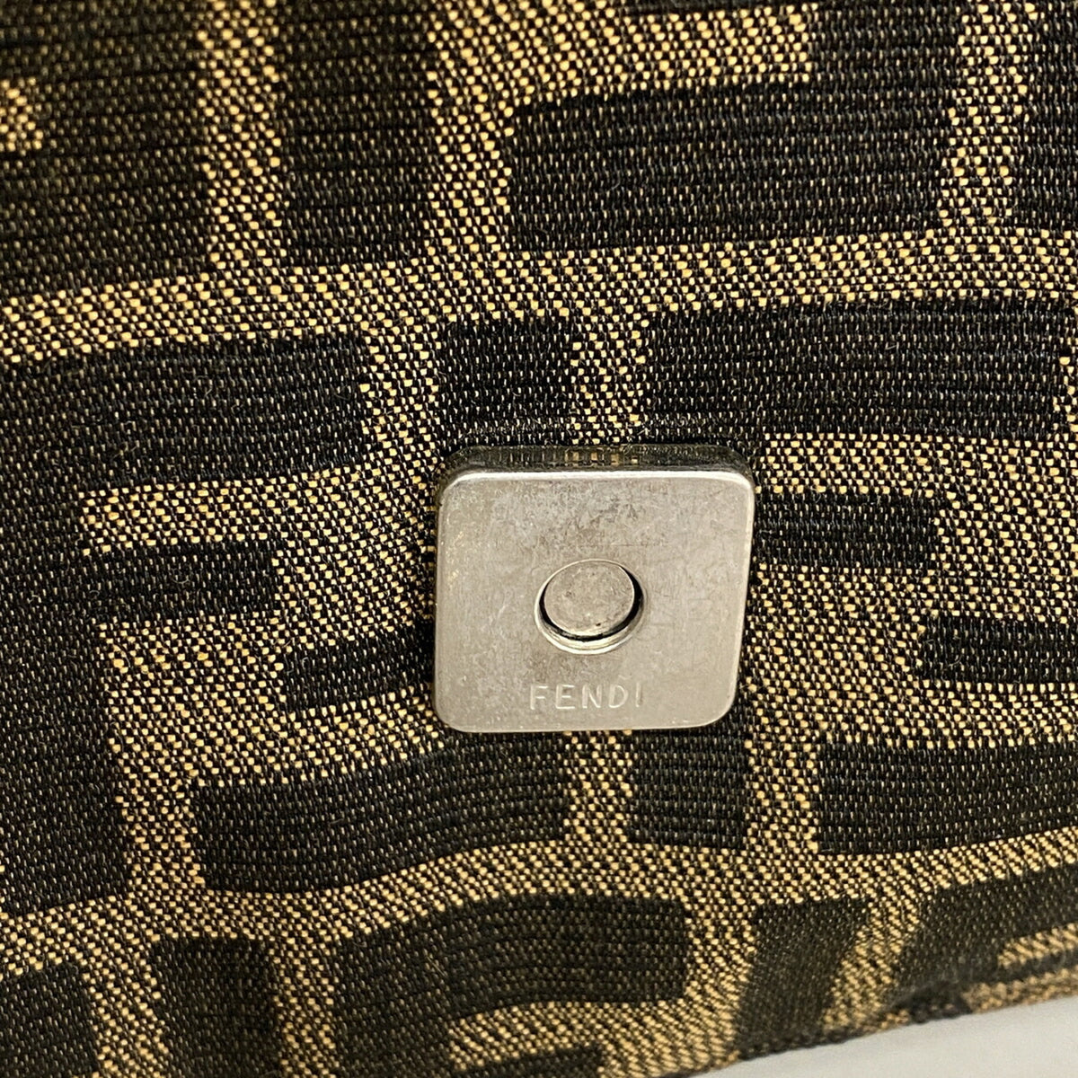 Fendi Brown Nylon Canvas Handbag (Pre-Owned)