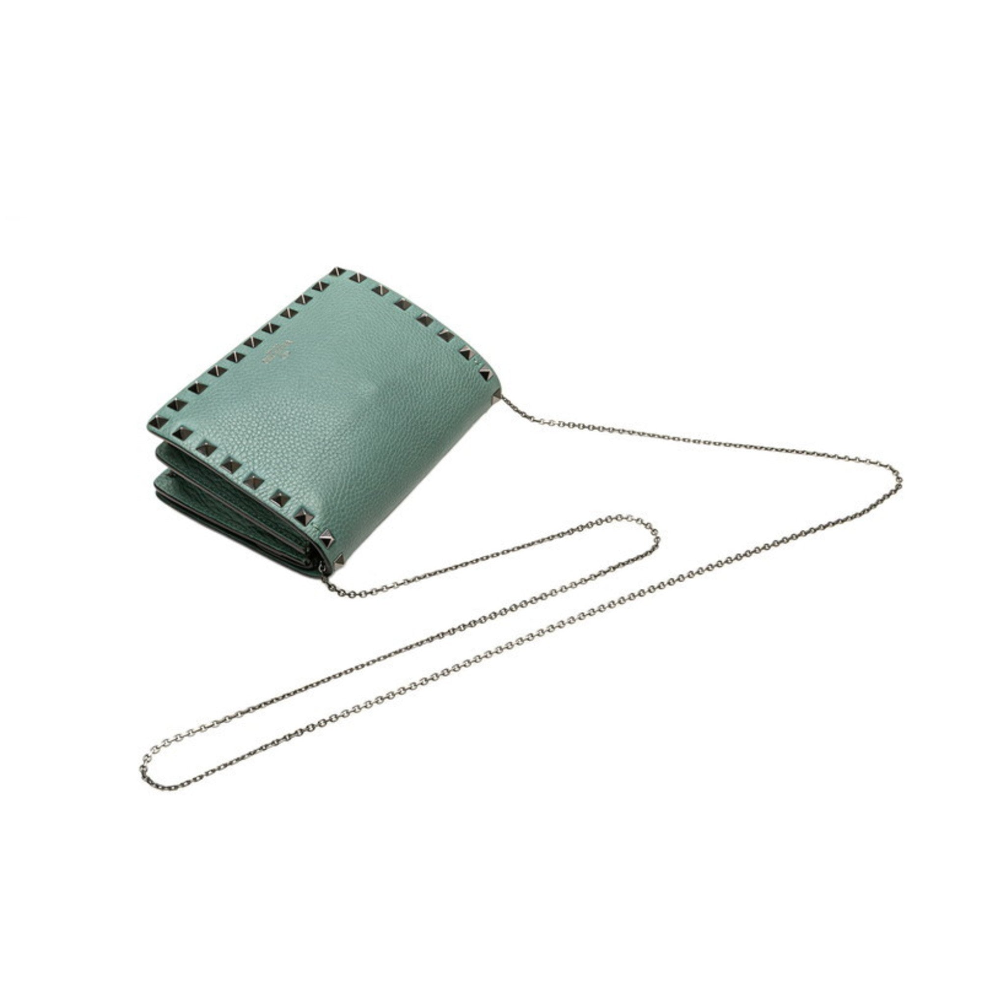 Valentino Green Leather Shoulder Bag (Pre-Owned)