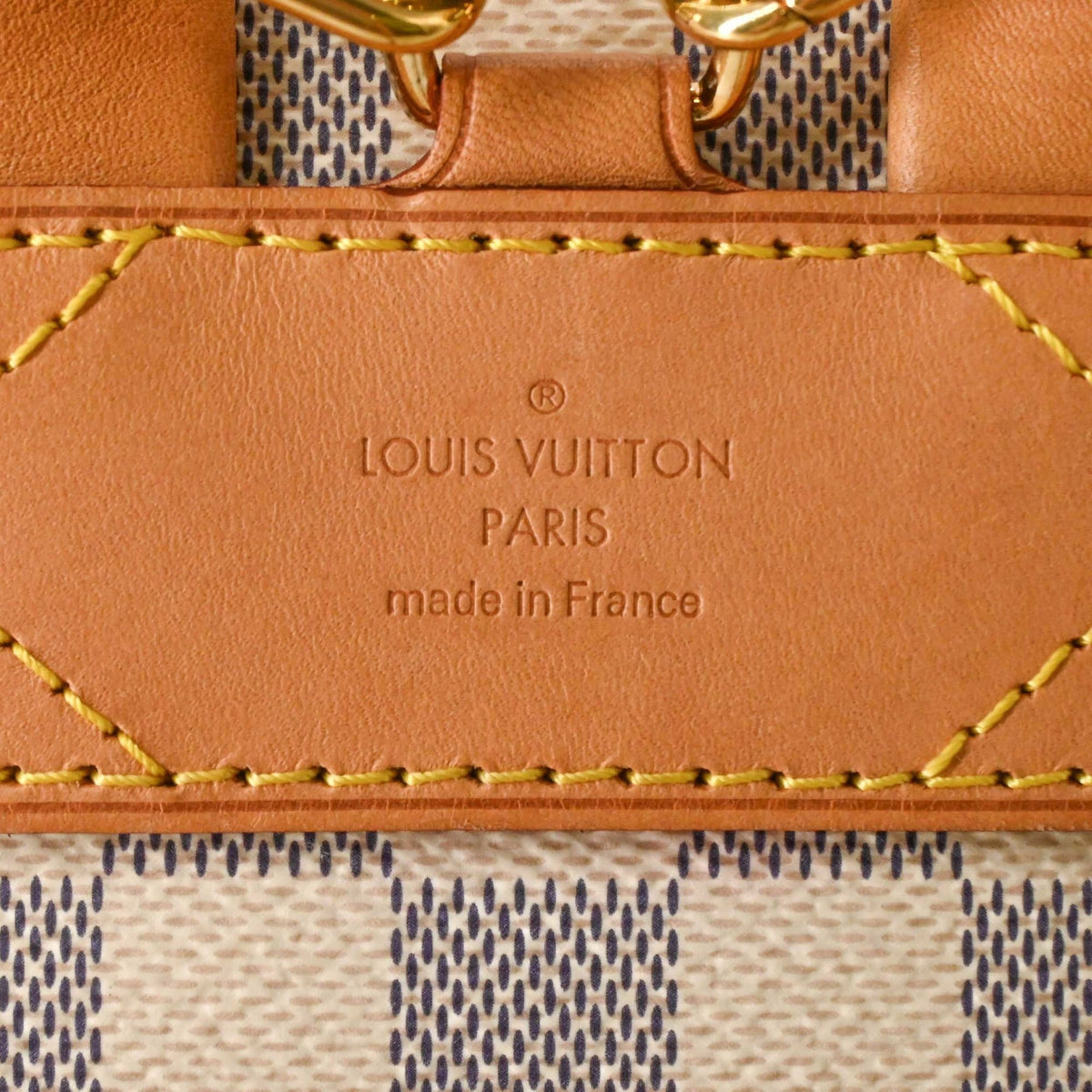 Louis Vuitton Damier Azur White Damier Azur Leather Backpack (Pre-Owned)
