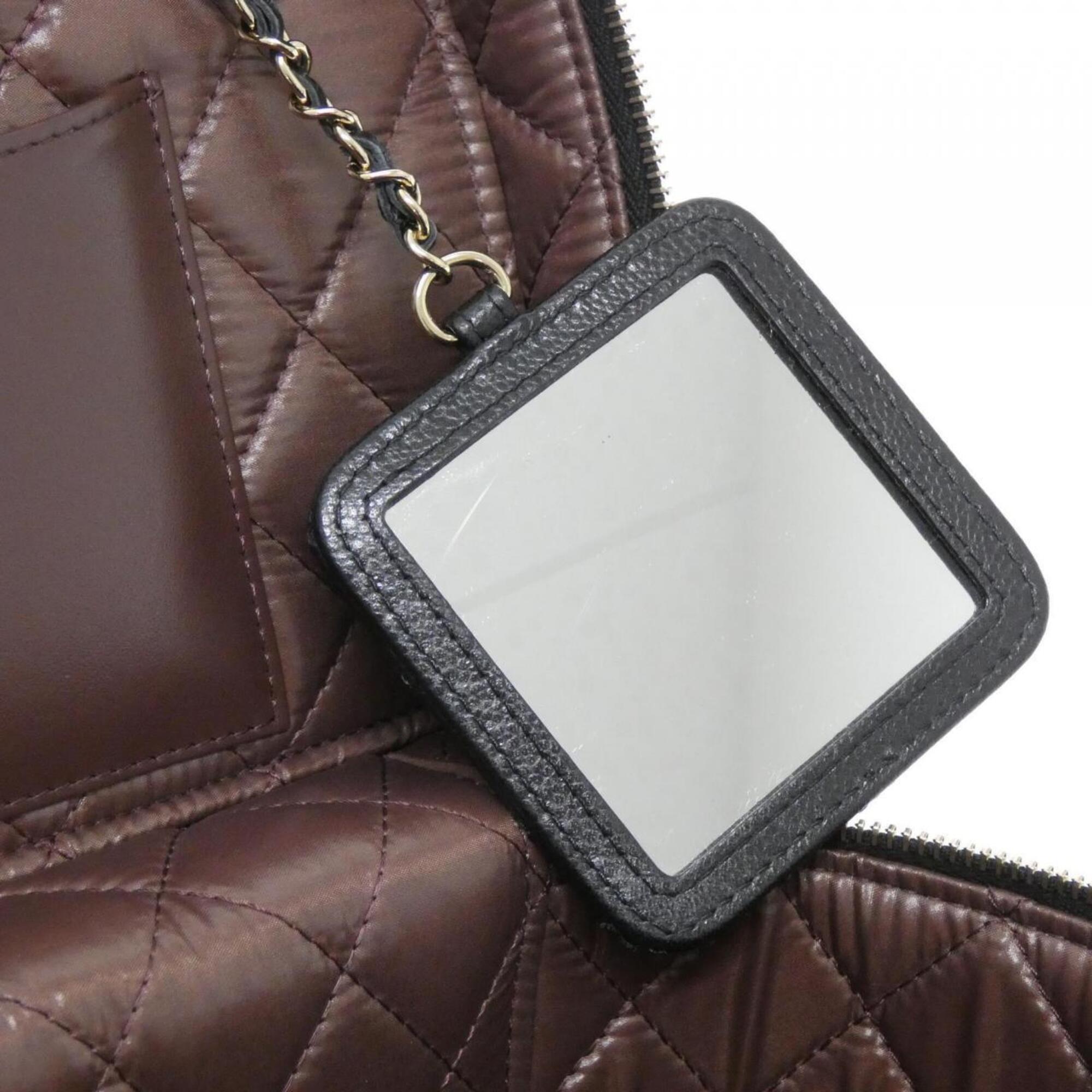 Chanel Black Grained Calfskin Handbag (Pre-Owned)