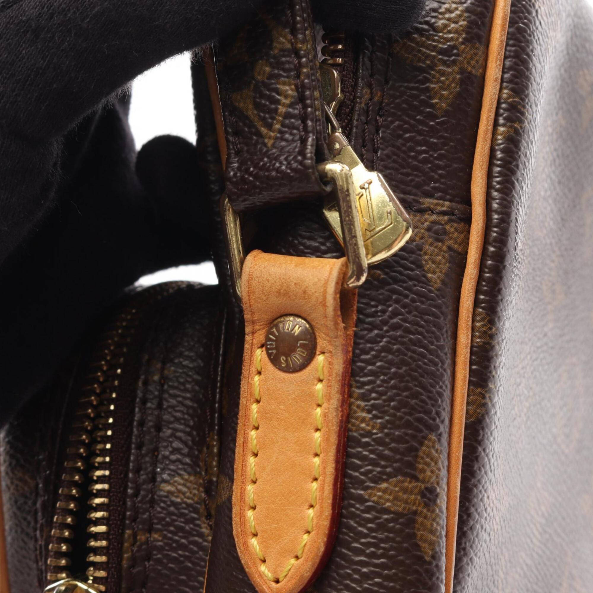 Louis Vuitton Brown Coated Canvas Pvc Monogram Leather Handbag Shoulder Bag (Pre-Owned)