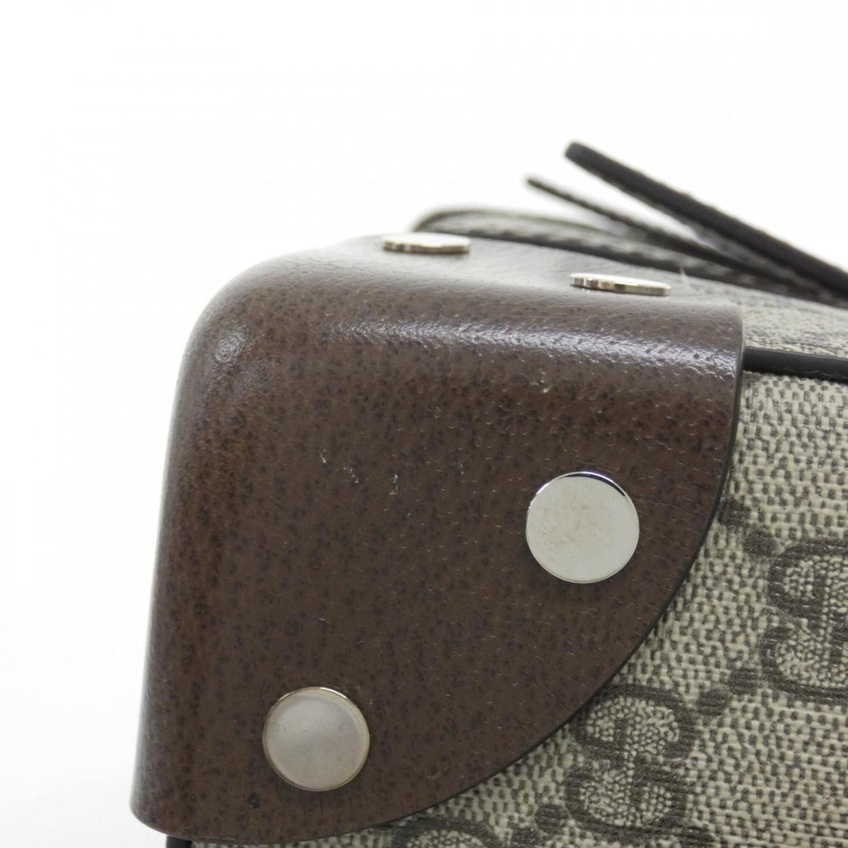 Gucci Beige Brown Gg Supreme Canvas Handbag (Pre-Owned)