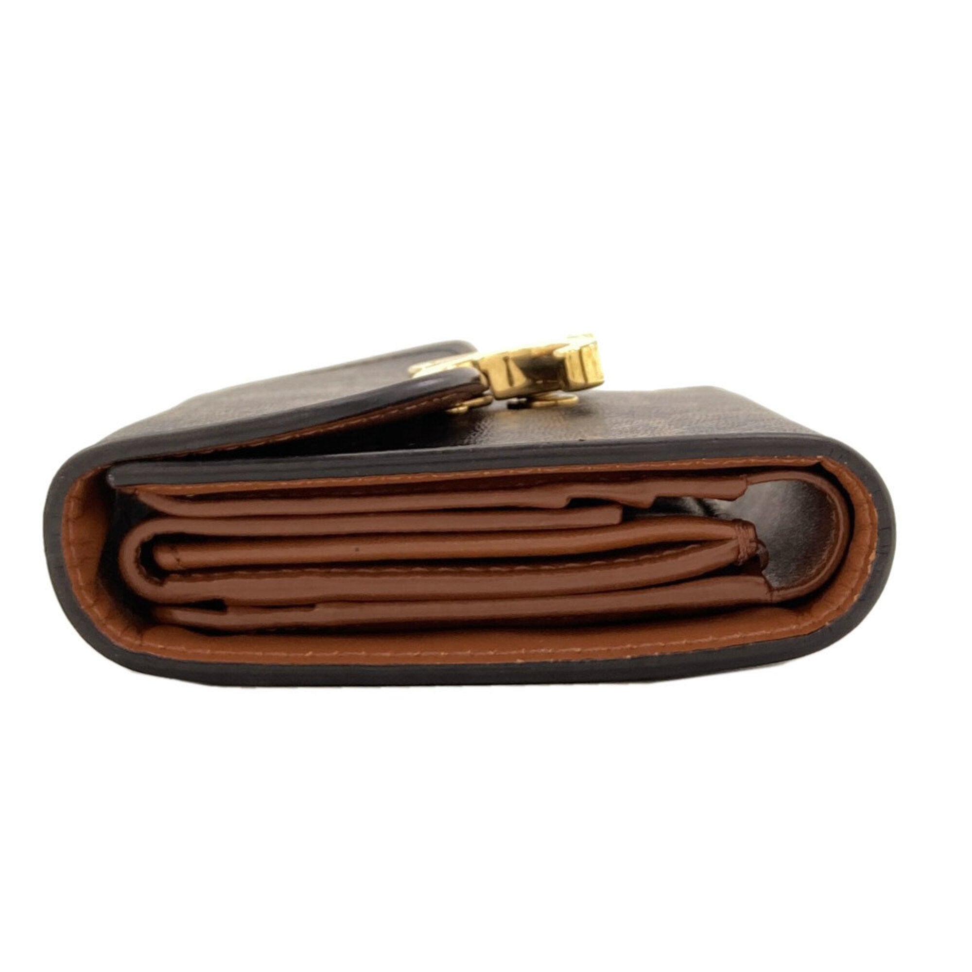 Celine Brown Pvc Wallet (Tri-Fold) (Pre-Owned)