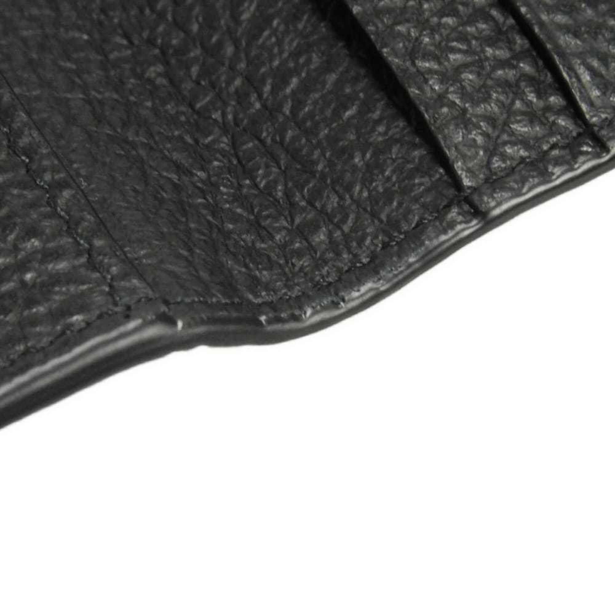 Salvatore Ferragamo Gancini Black Leather Long Wallet (Bi-Fold) (Pre-Owned)