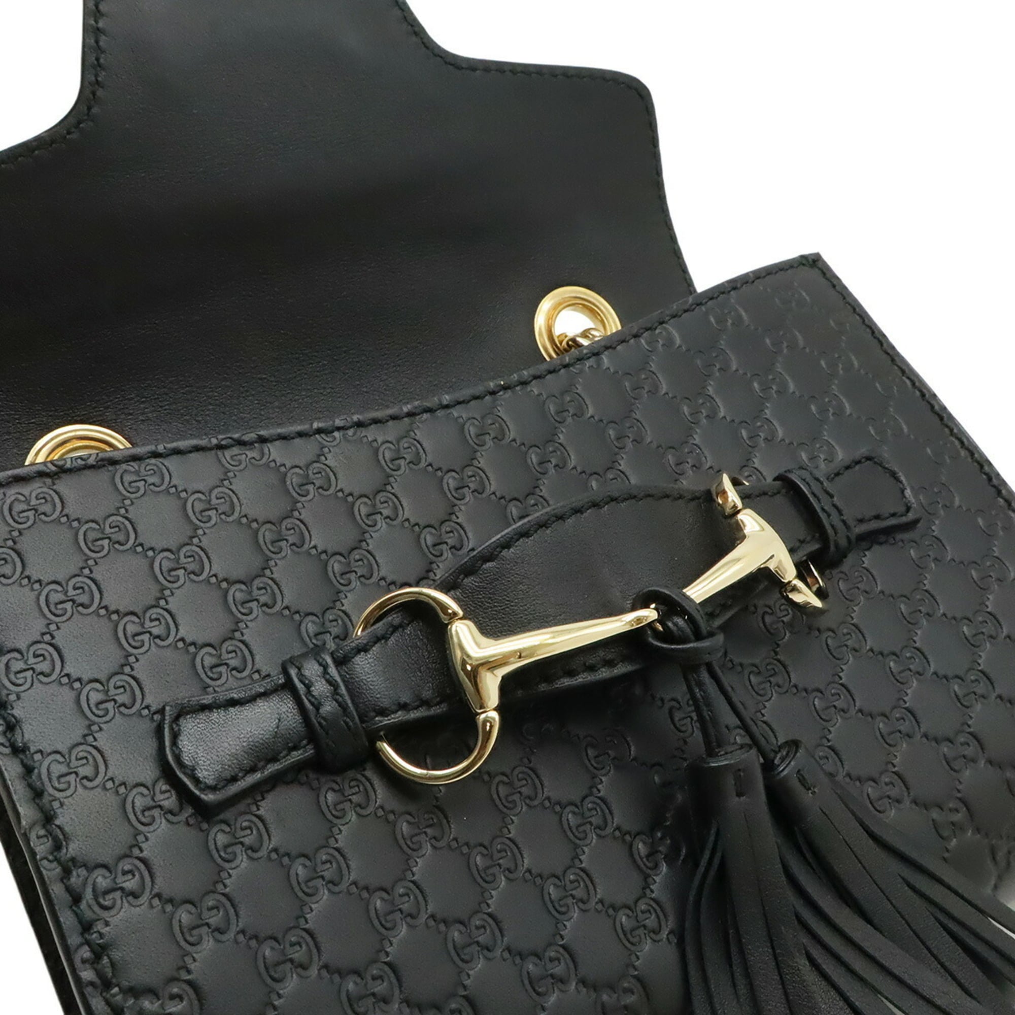 Gucci Black Leather Pochette Shoulder Bag (Pre-Owned)