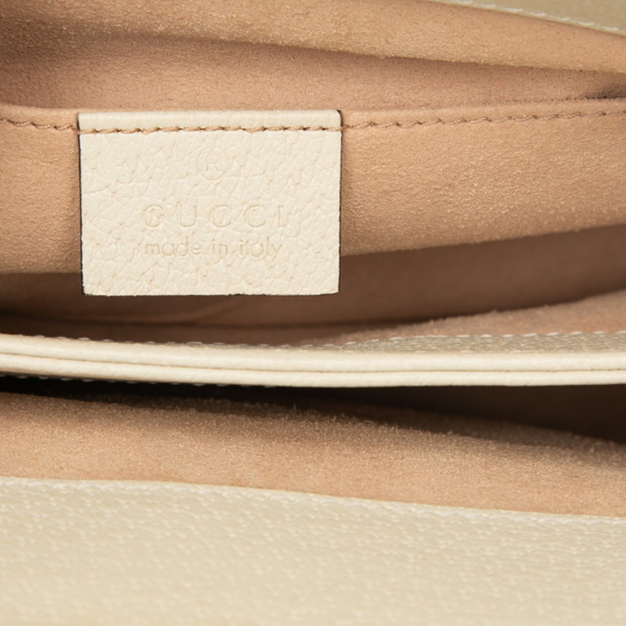 Gucci Gg Marmont Beige Multi-Color Leather Shoulder Bag (Pre-Owned)