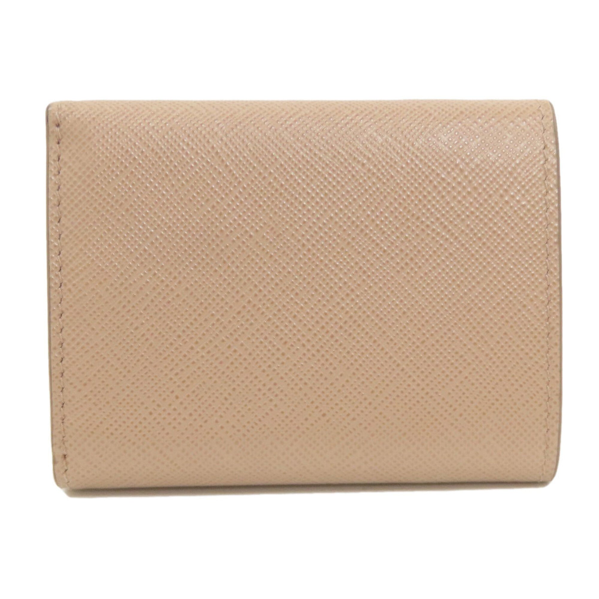 Prada Saffiano Beige Saffiano Wallet (Bi-Fold) (Pre-Owned)