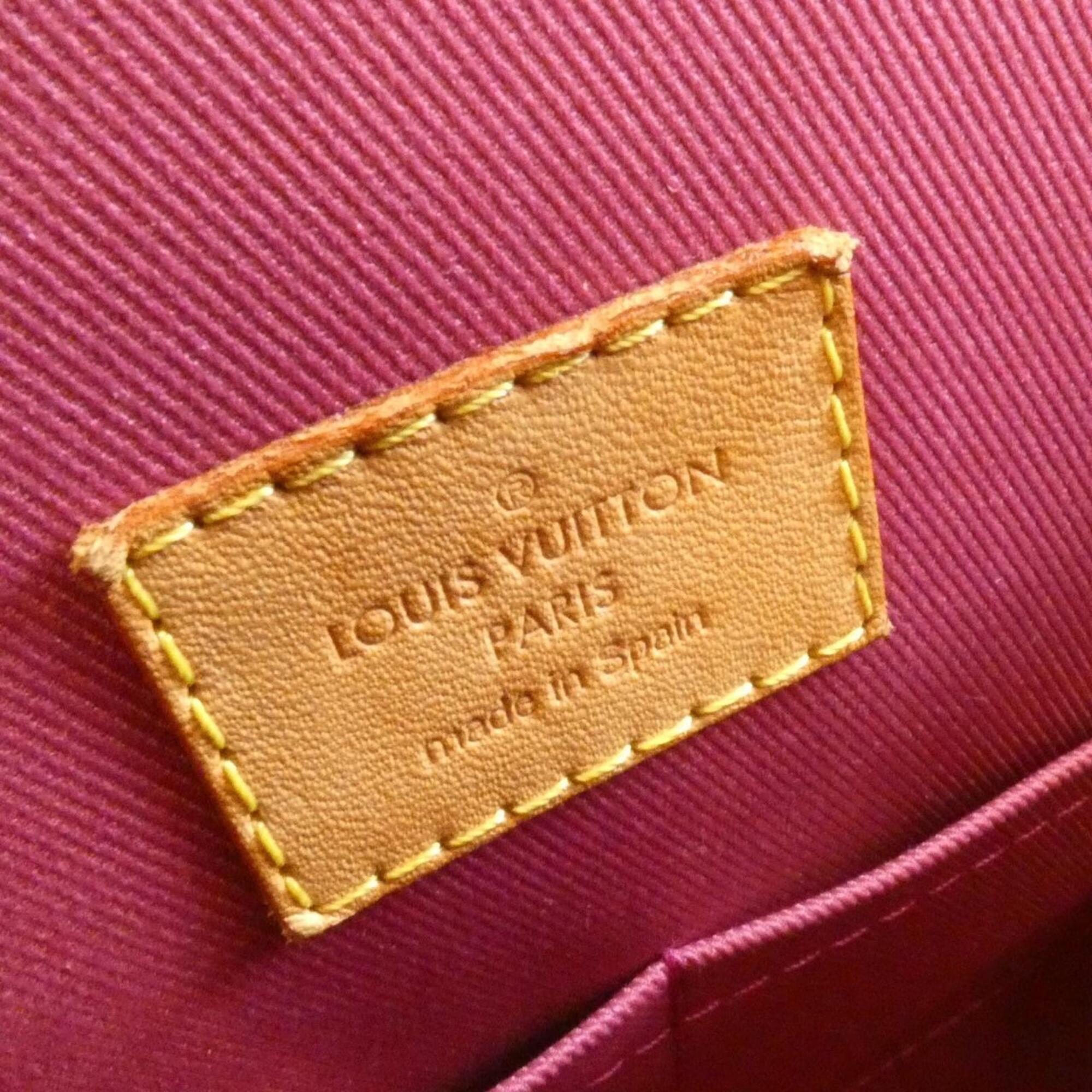 Louis Vuitton Monogram Fuchsia Marron Coated Canvas Handbag (Pre-Owned)