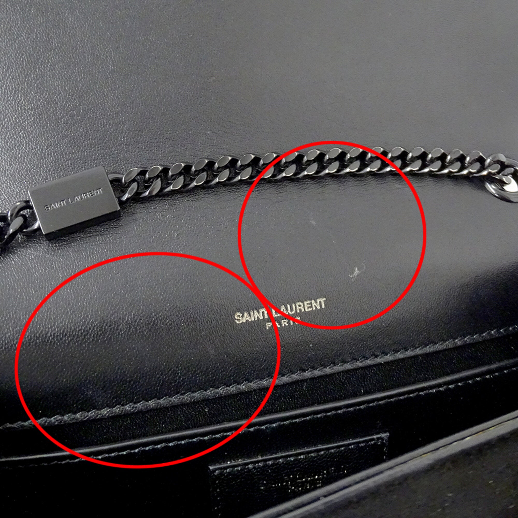 Saint Laurent Black Suede Rhinestone Handbag Shoulder Bag (Pre-Owned)