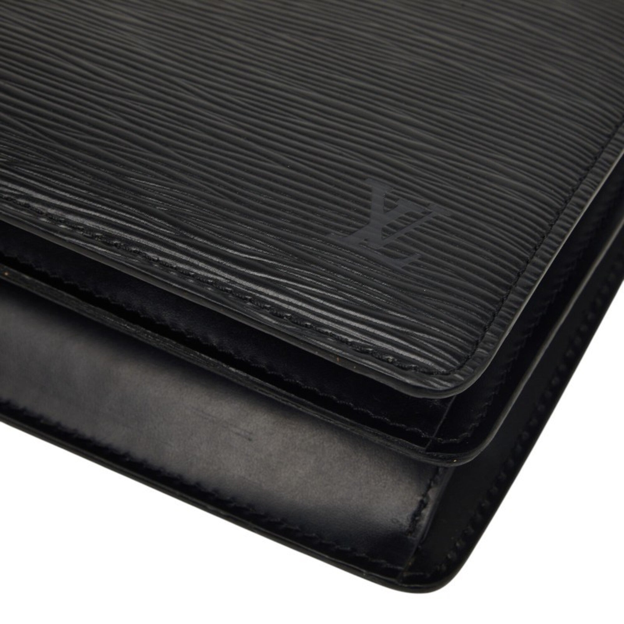 Louis Vuitton Black Noir Leather Shoulder Bag (Pre-Owned)