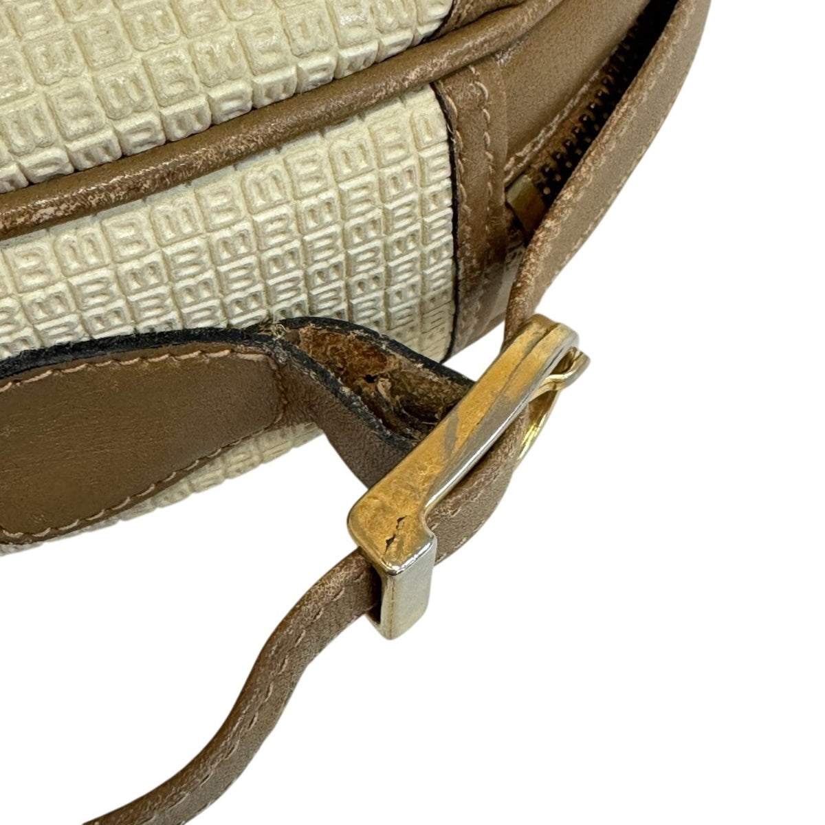 Bally Beige Brown Pvc Leather Shoulder Bag (Pre-Owned)