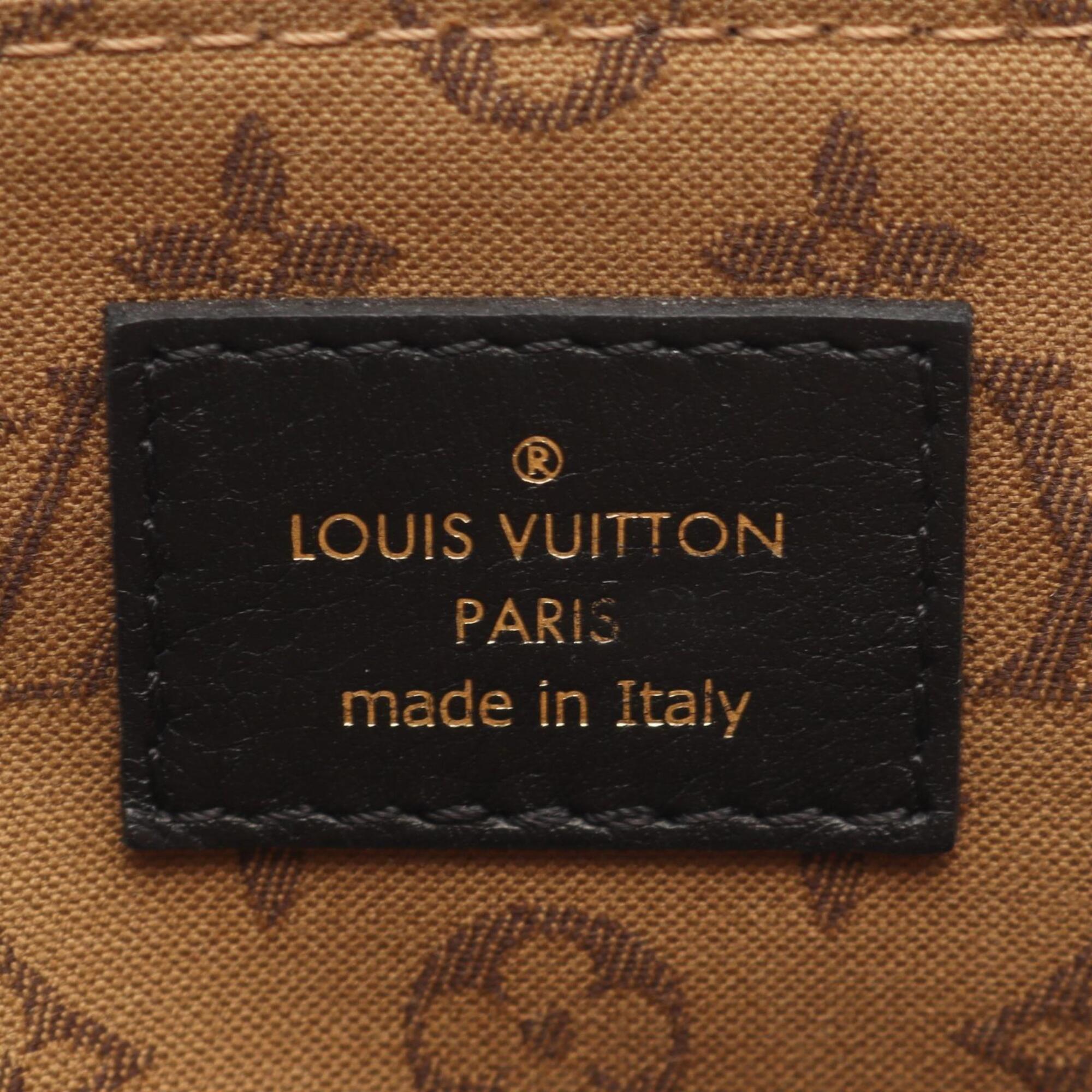 Louis Vuitton Black Leather Handbag (Pre-Owned)