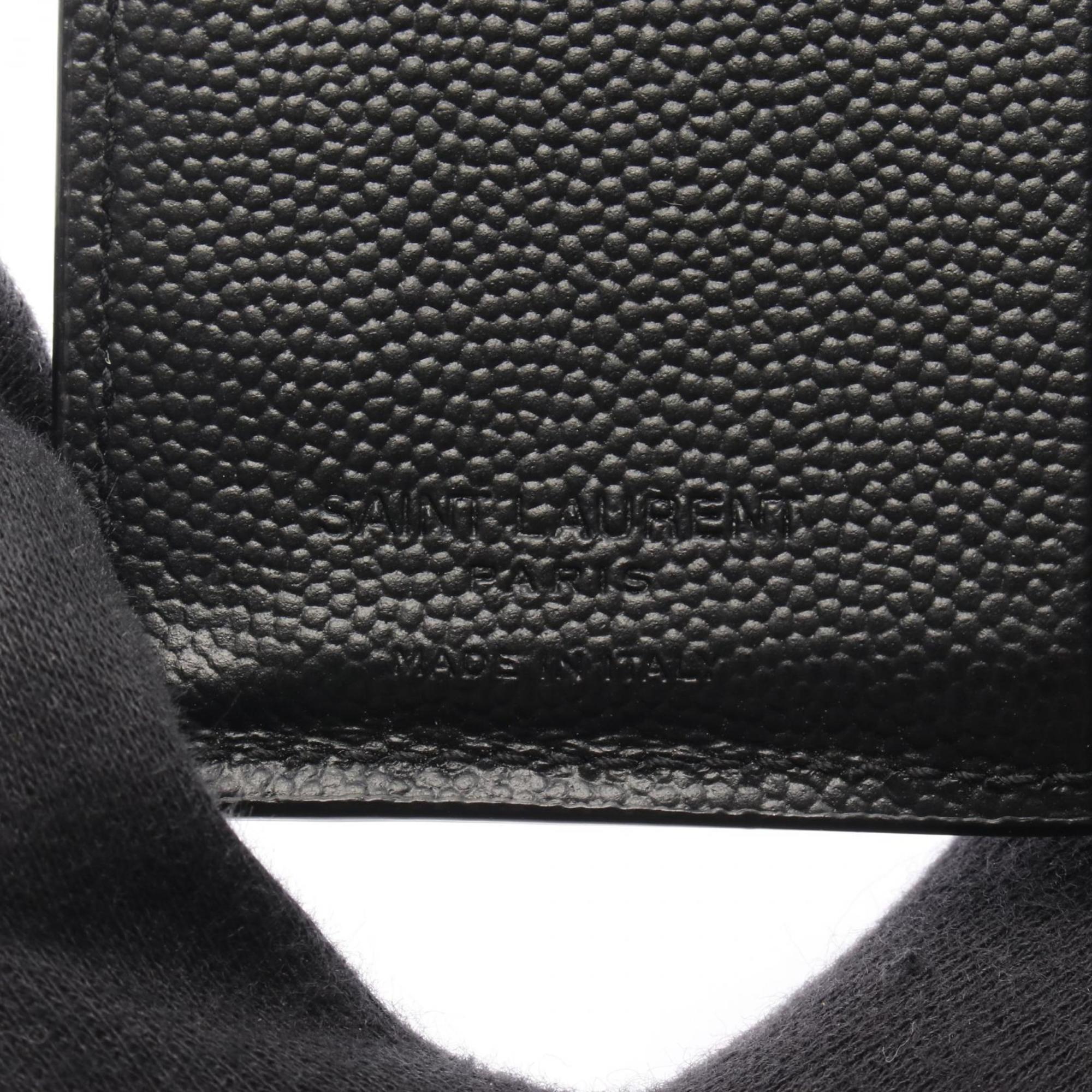 Yves Saint Laurent Black Leather Wallet (Bi-Fold) (Pre-Owned)