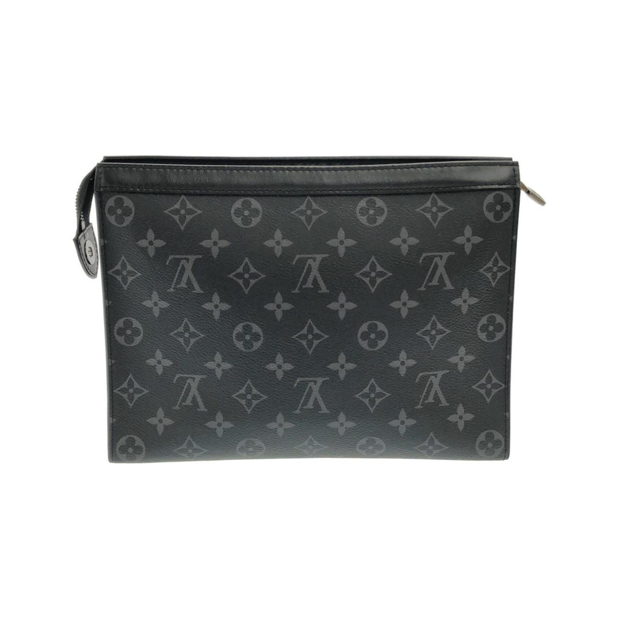 Louis Vuitton Monogram Eclipse Black Coated Canvas Handbag Pochette (Pre-Owned)
