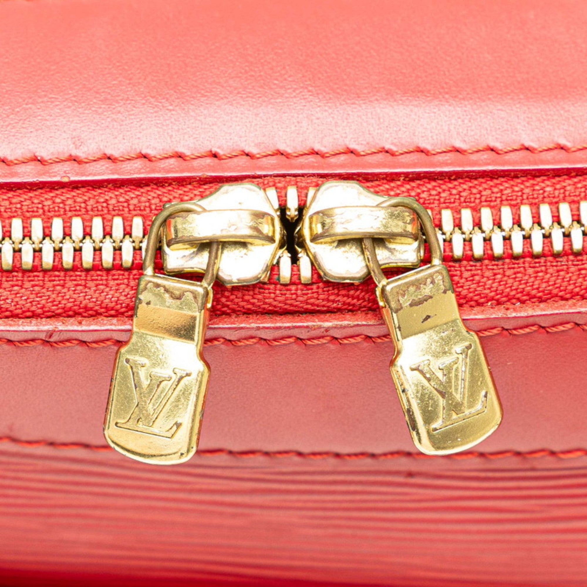 Louis Vuitton Red Color Rouge Leather Handbag Shoulder Bag (Pre-Owned)
