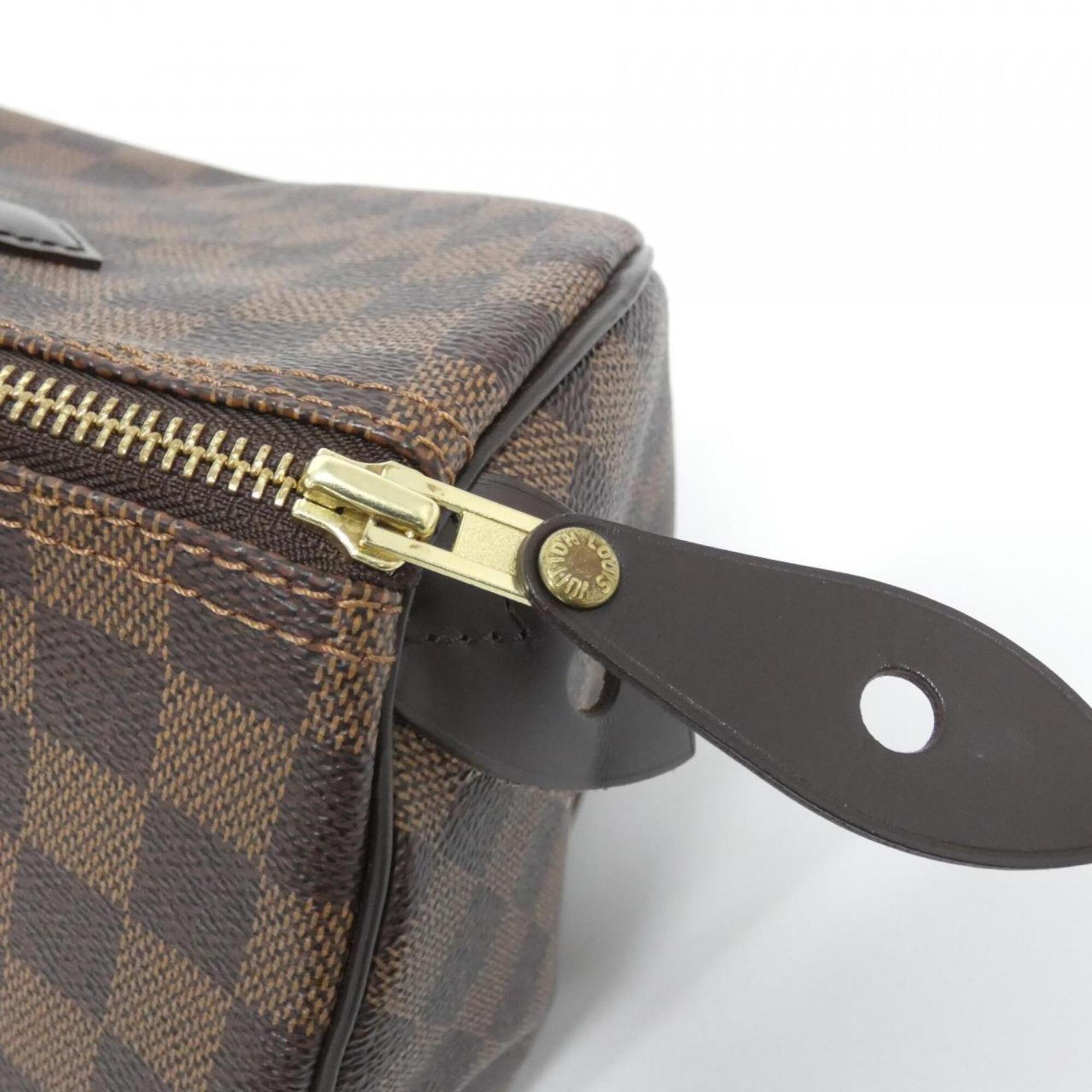 Louis Vuitton Damier Canvas Ebene Coated Canvas Boston Bag (Pre-Owned)