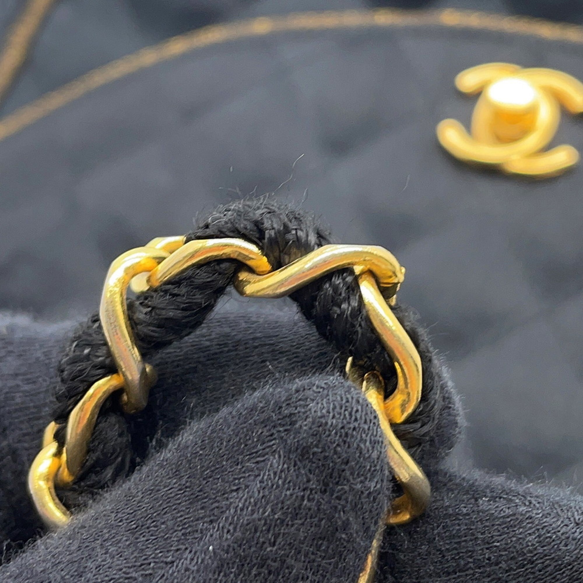 Chanel Matelasse Black Satin Handbag Shoulder Bag (Pre-Owned)