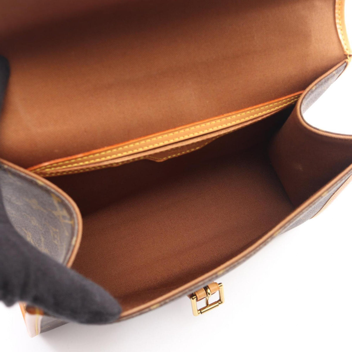 Louis Vuitton Monogram Brown Coated Canvas Leather Handbag (Pre-Owned)