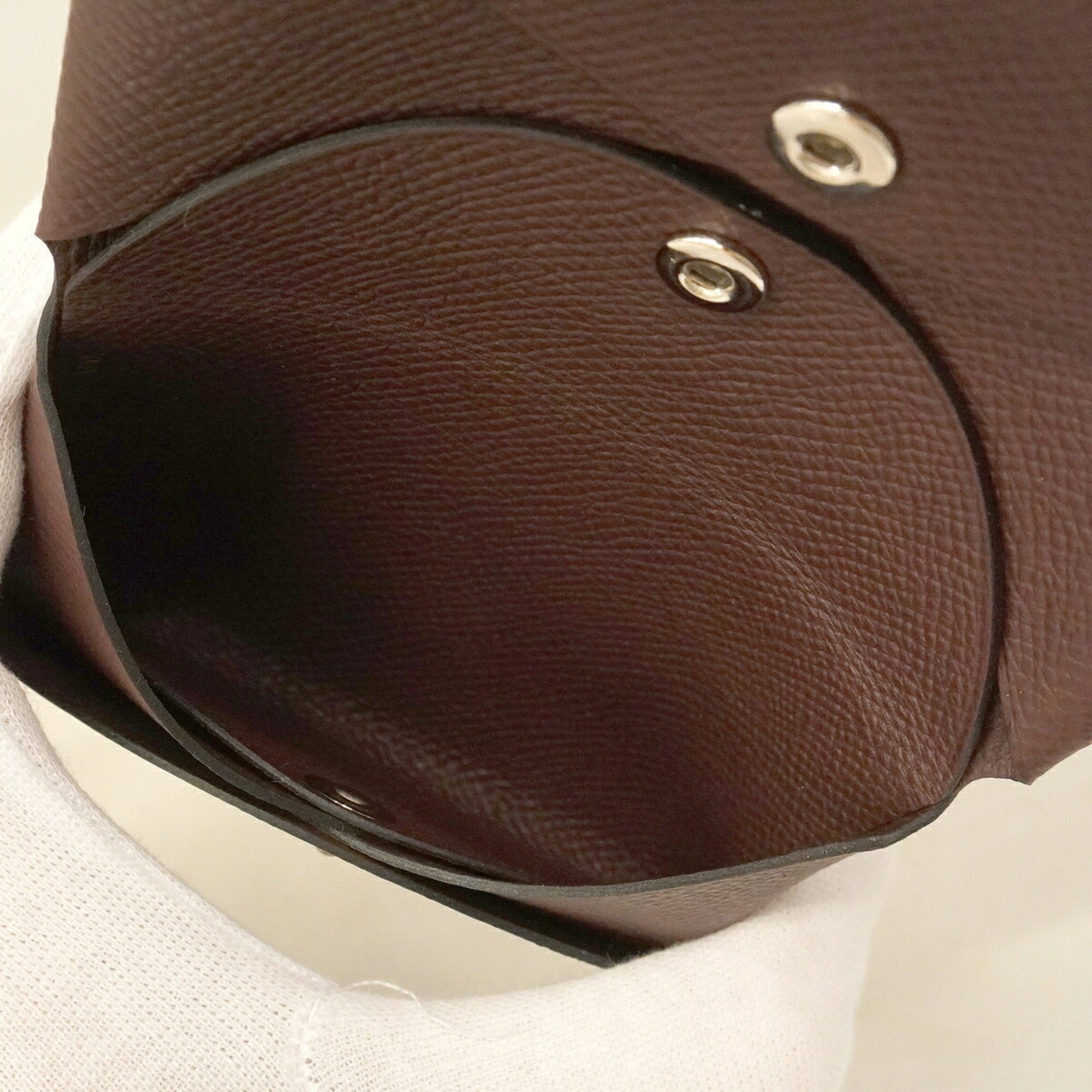 Hermes Brown Leather Coin Purse/Coin Case (Pre-Owned)