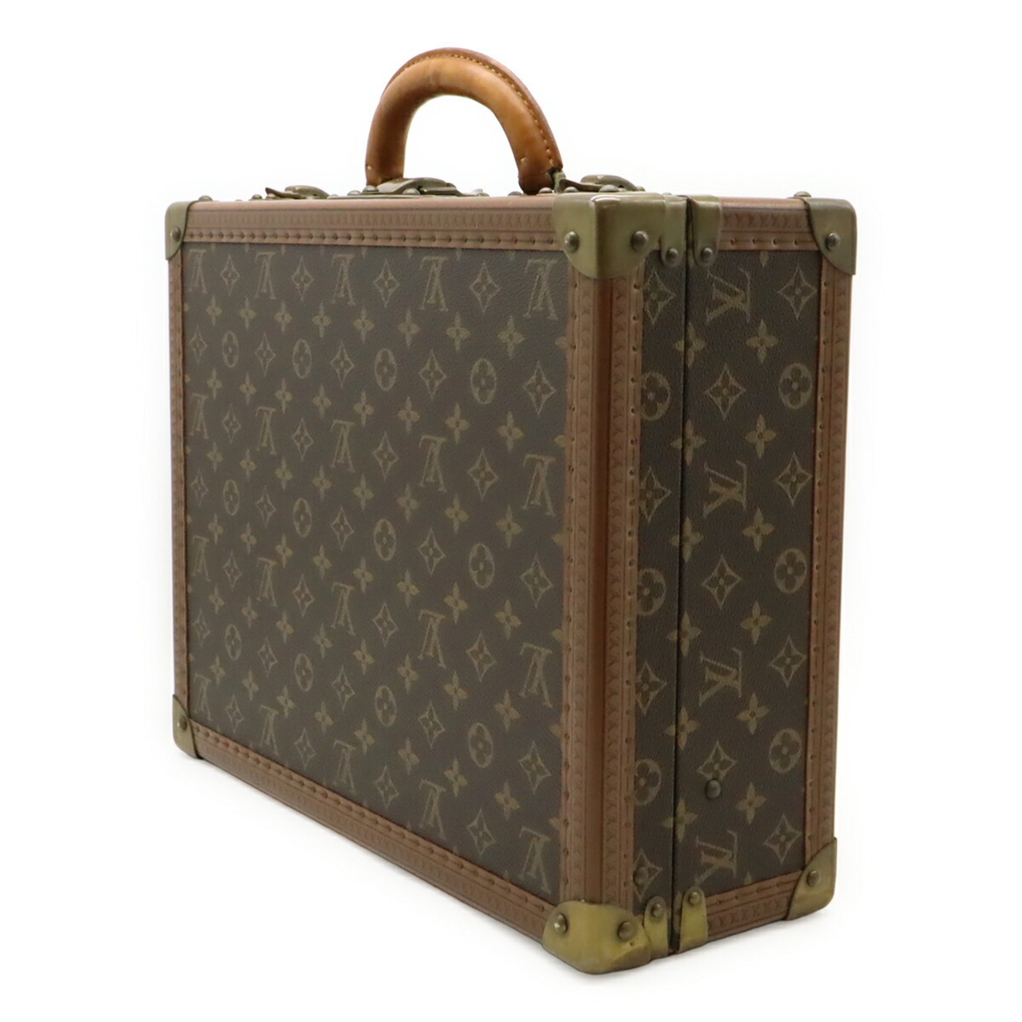 Louis Vuitton Brown Monogram Canvas Pvc Coated Canvas Attaché Case Handbag (Pre-Owned)