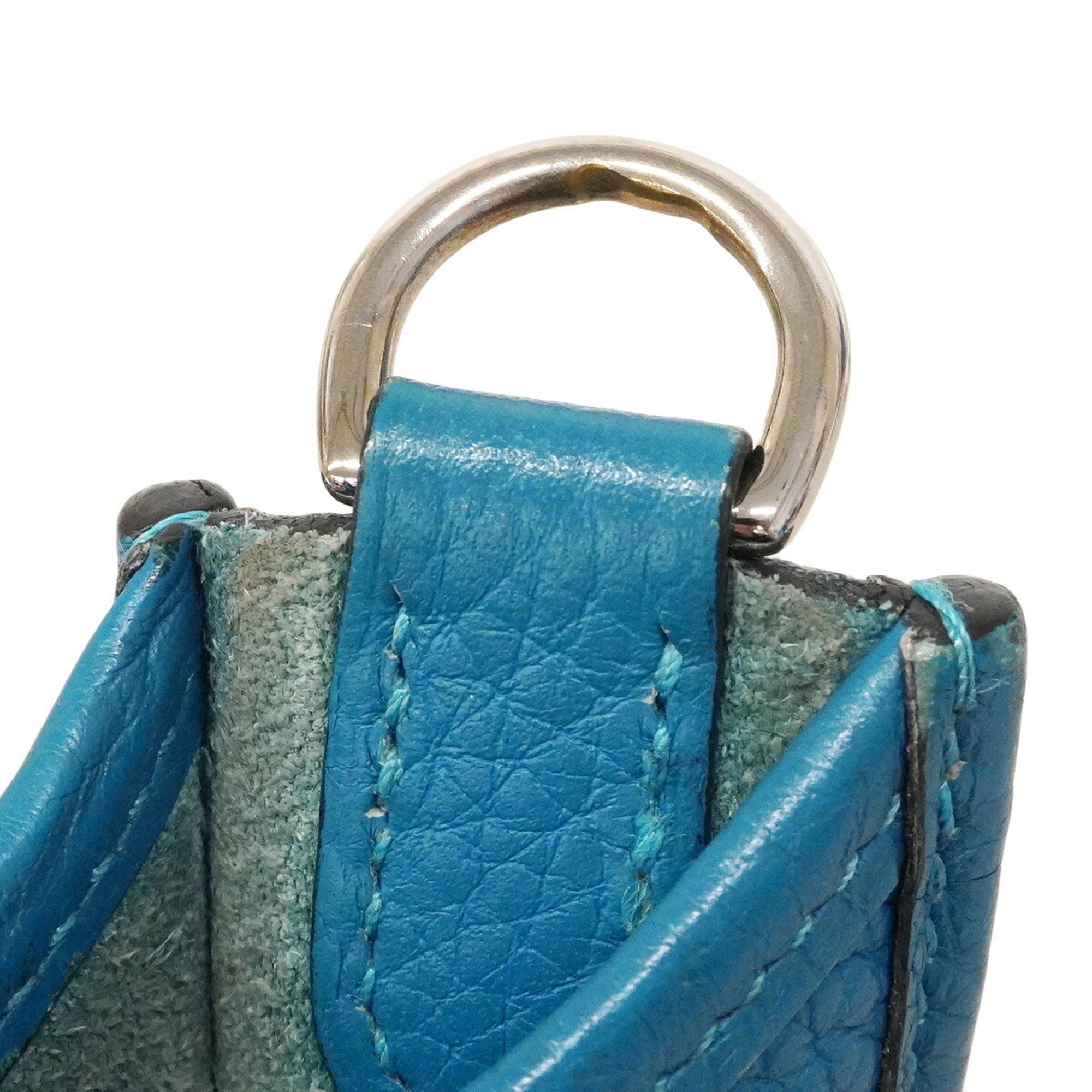 Hermes Blue Taurillon Clemence Leather Shoulder Bag (Pre-Owned)
