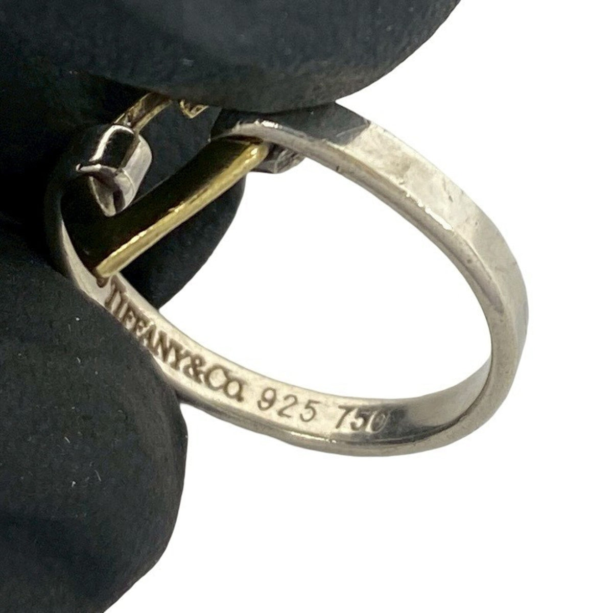 Tiffany Gold Silver Yellow Gold (18K) Silver 925 Band Ring (Pre-Owned)
