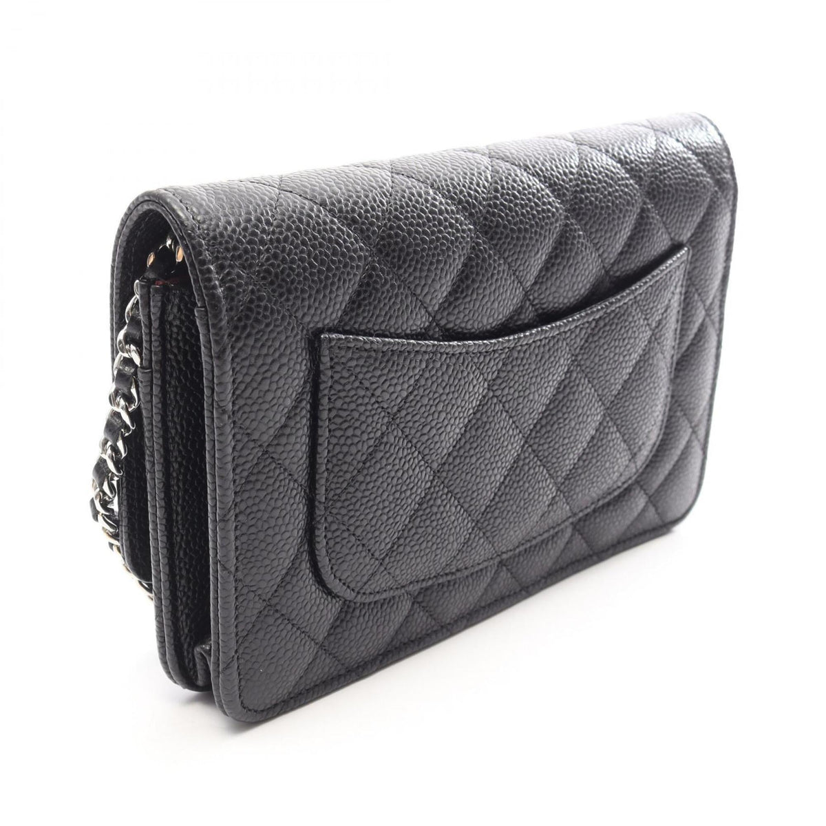 Chanel Black Grained Calfskin Shoulder Bag (Pre-Owned)