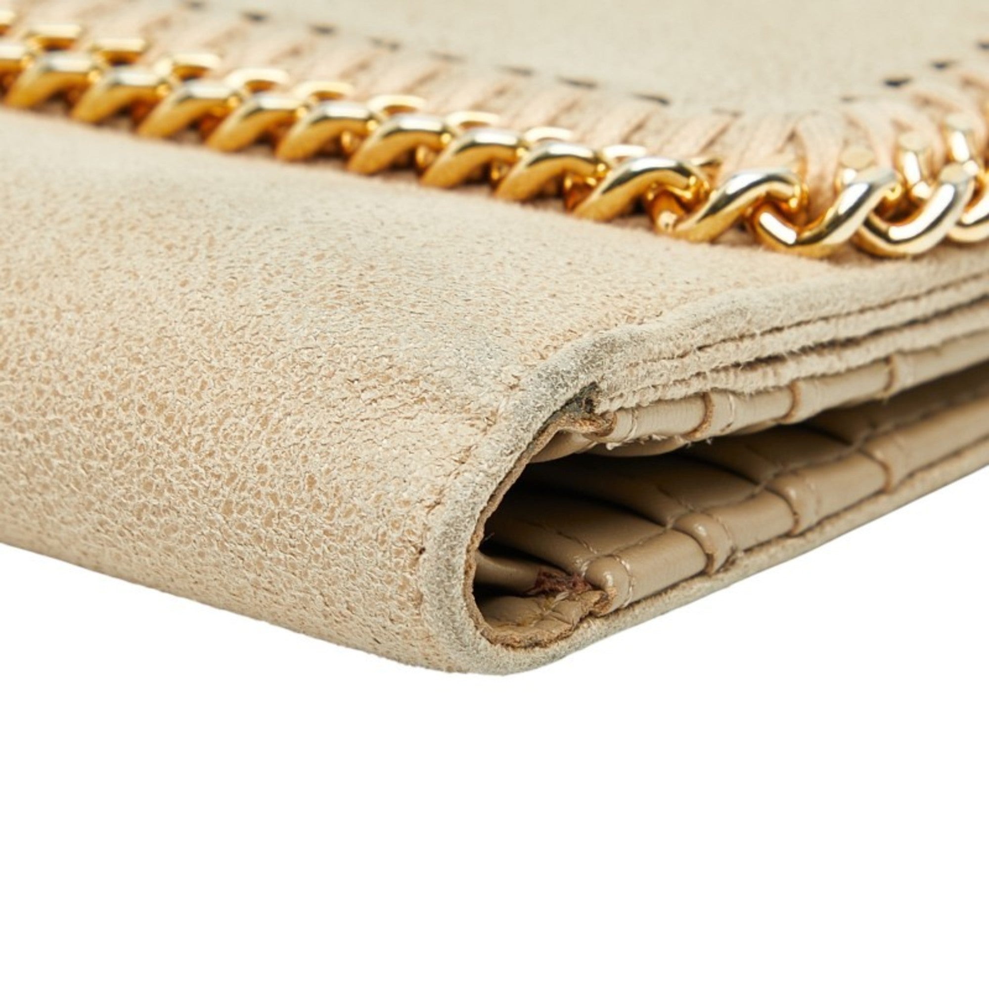 Stella Mccartney Beige Gold Polyester Wallet (Bi-Fold) (Pre-Owned)