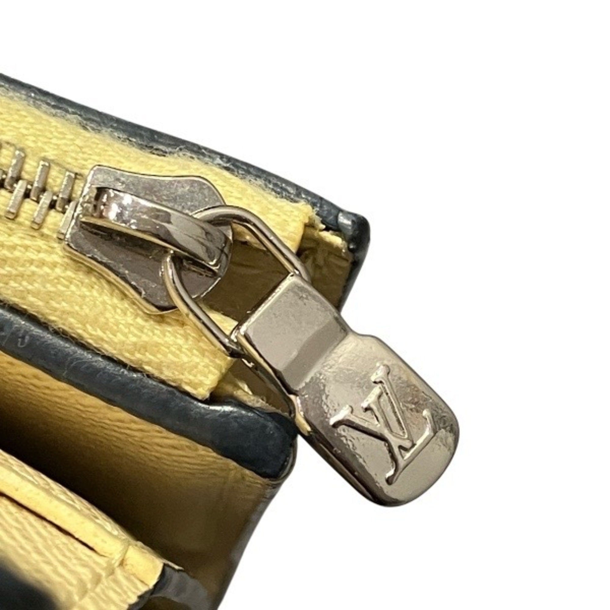 Louis Vuitton Monogram Blue Pink Yellow Leather Wallet (Bi-Fold) (Pre-Owned)