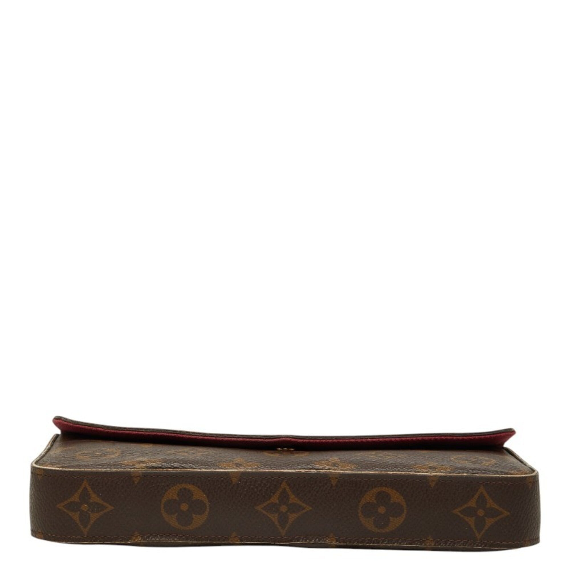 Louis Vuitton Brown Fuchsia Monogram Monogram Pochette Shoulder Bag (Pre-Owned)