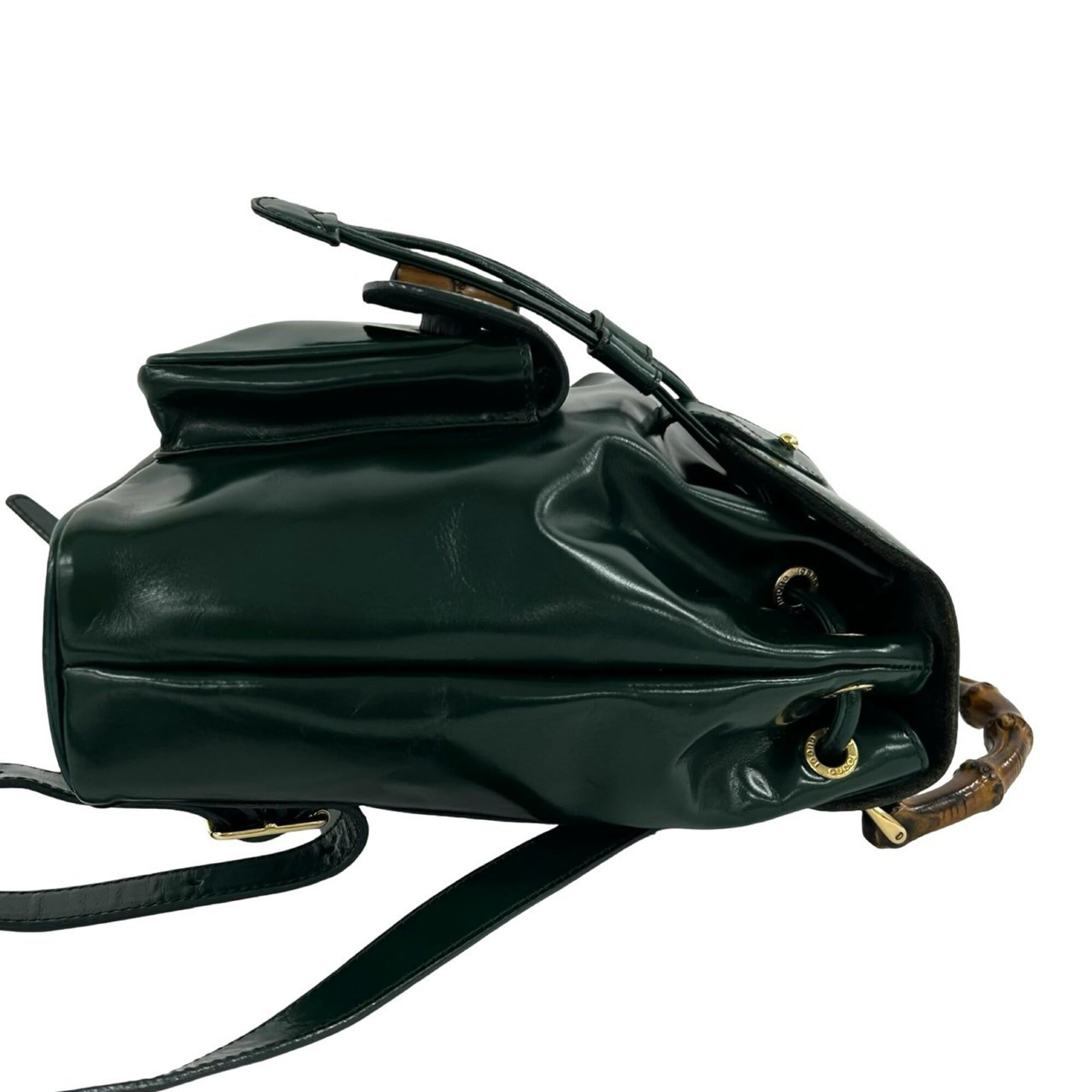 Gucci Green Patent Leather Backpack (Pre-Owned)