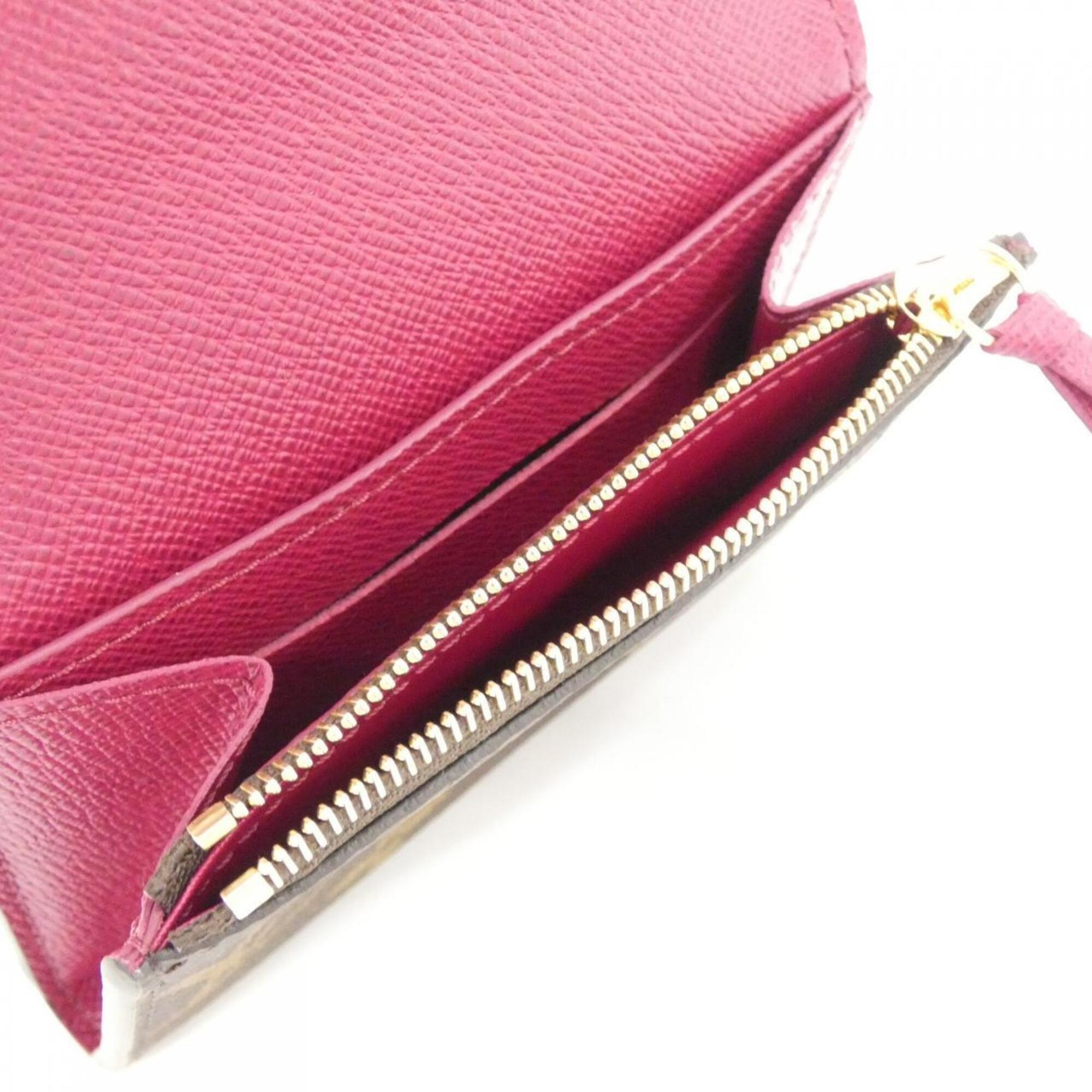 Louis Vuitton Monogram Fuchsia Marron Coated Canvas Coin Purse/Coin Case (Pre-Owned)