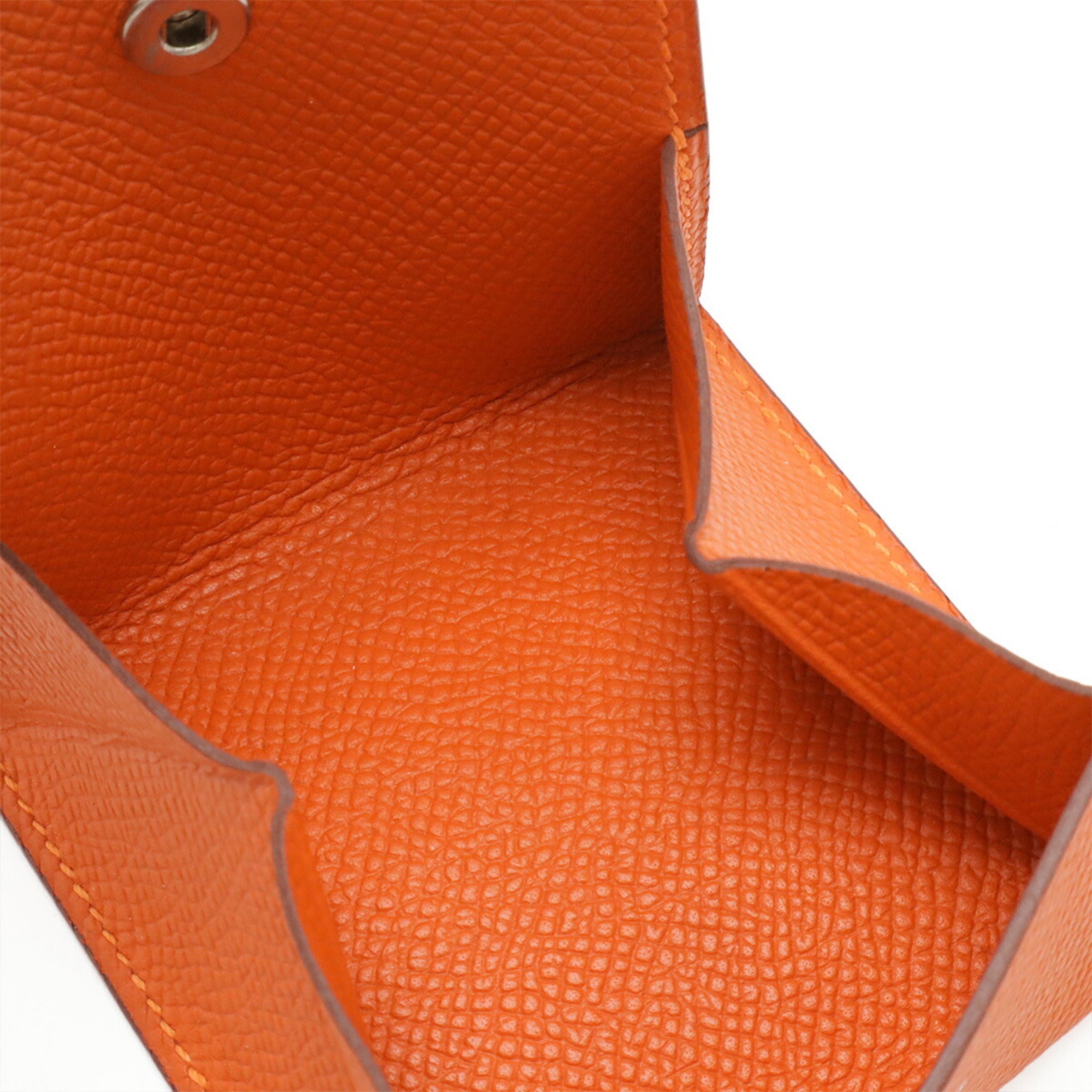 Hermes Orange Epsom Leather Coin Purse/Coin Case (Pre-Owned)