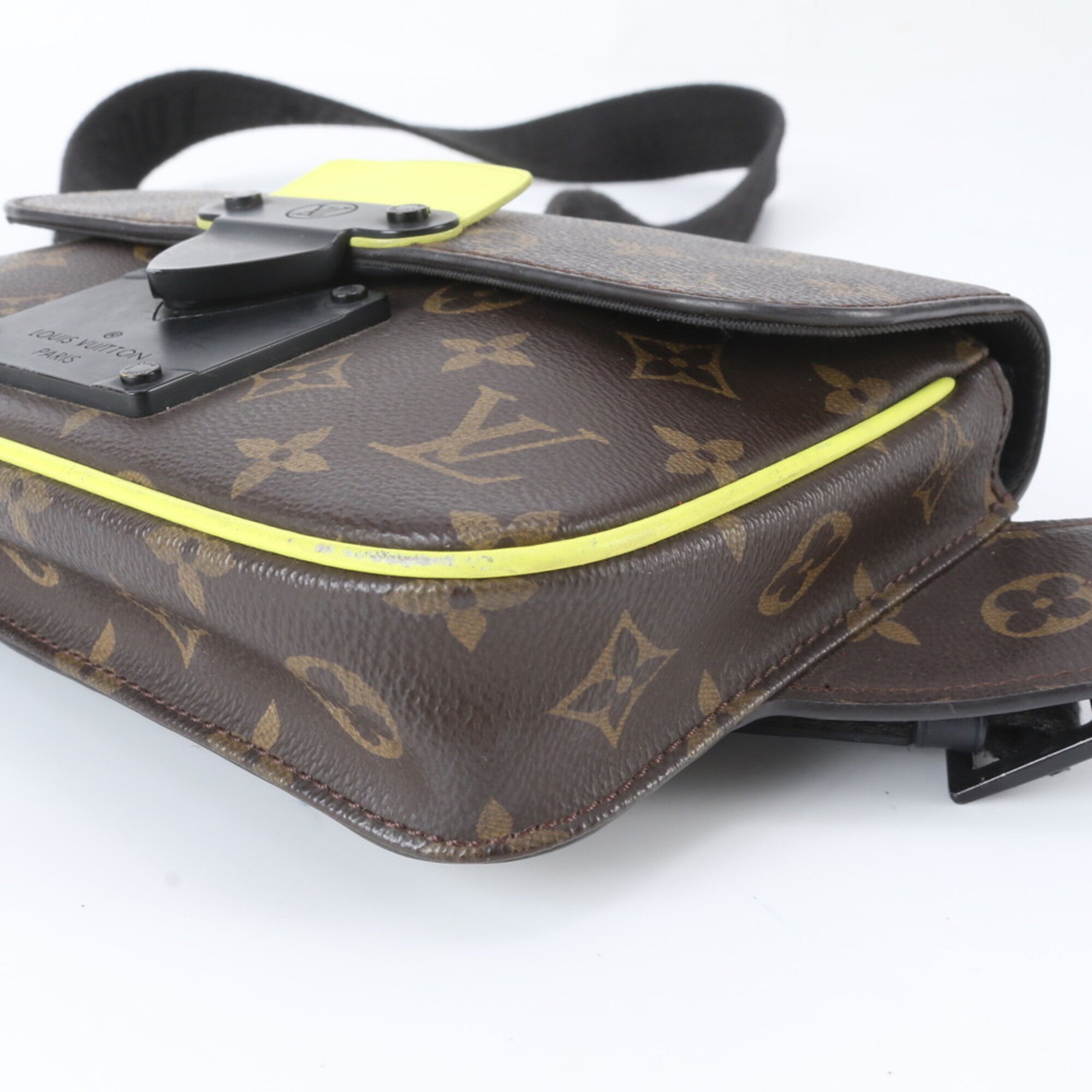 Louis Vuitton Brown Monogram Macassar Leather Coated Canvas Sling Bag (Pre-Owned)