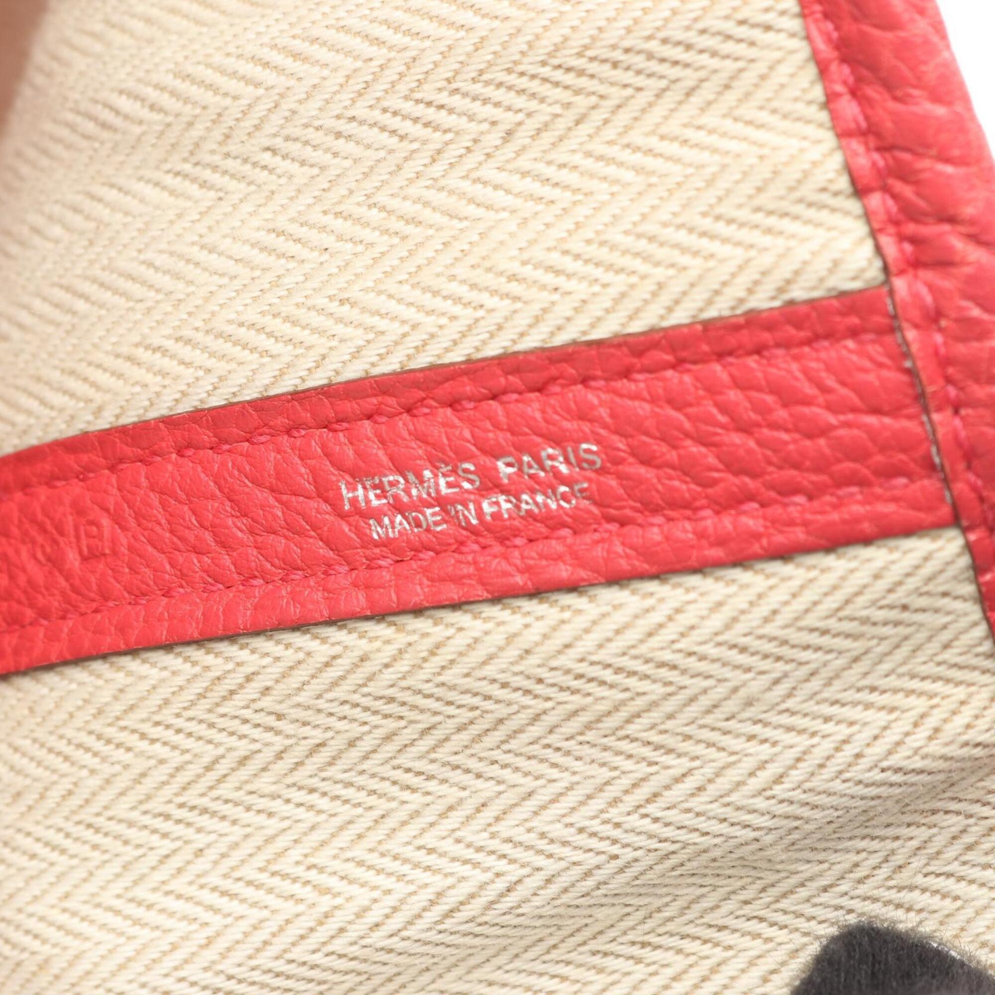 Hermes Pink Leather Handbag Tote Bag (Pre-Owned)