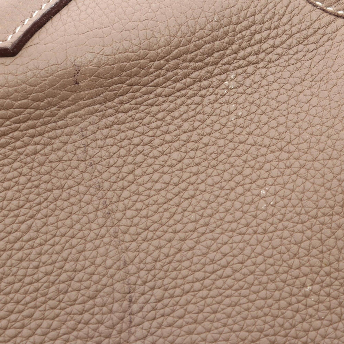Hermes Etoupe Gray Gray Taurillon Clemence Leather Leather Handbag Shoulder Bag (Pre-Owned)