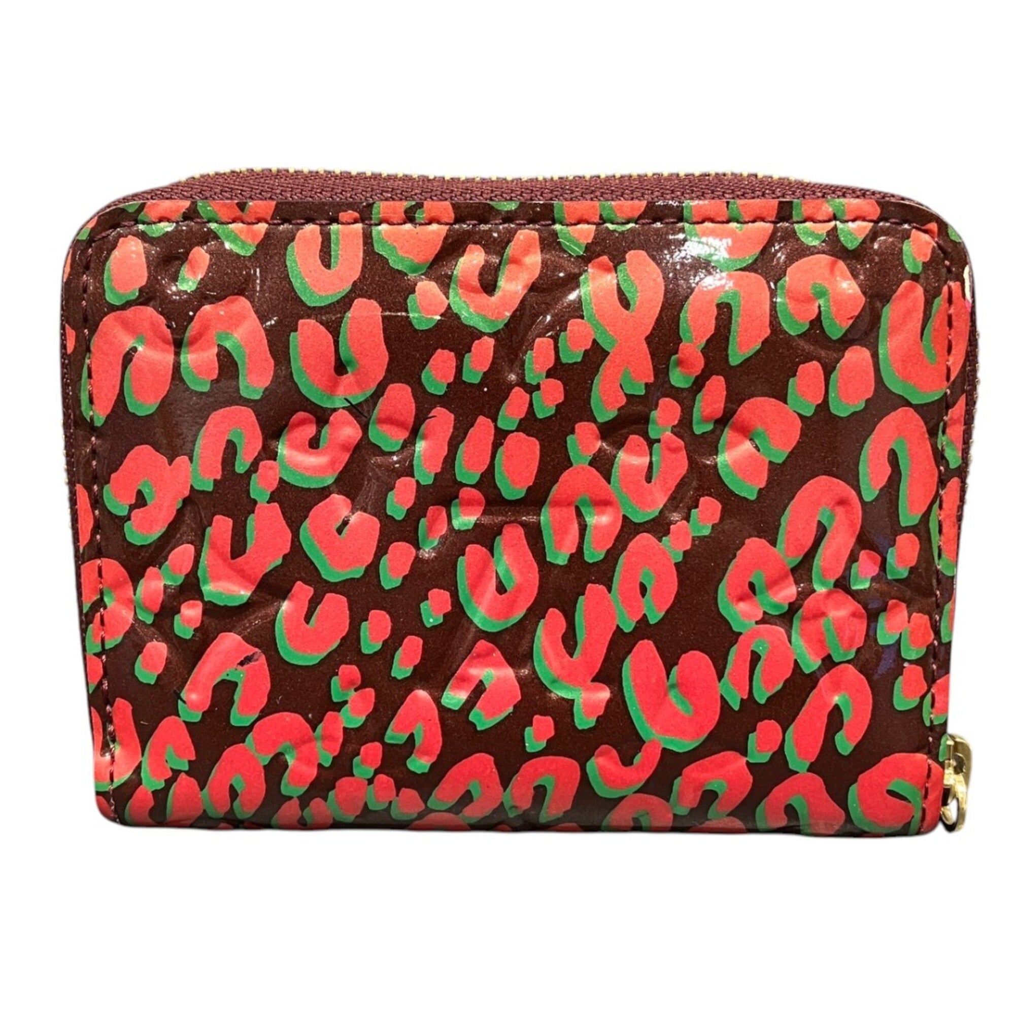Louis Vuitton Bordeaux Leopard Rouge Fauviste Patent Leather Coin Purse/Coin Case (Pre-Owned)