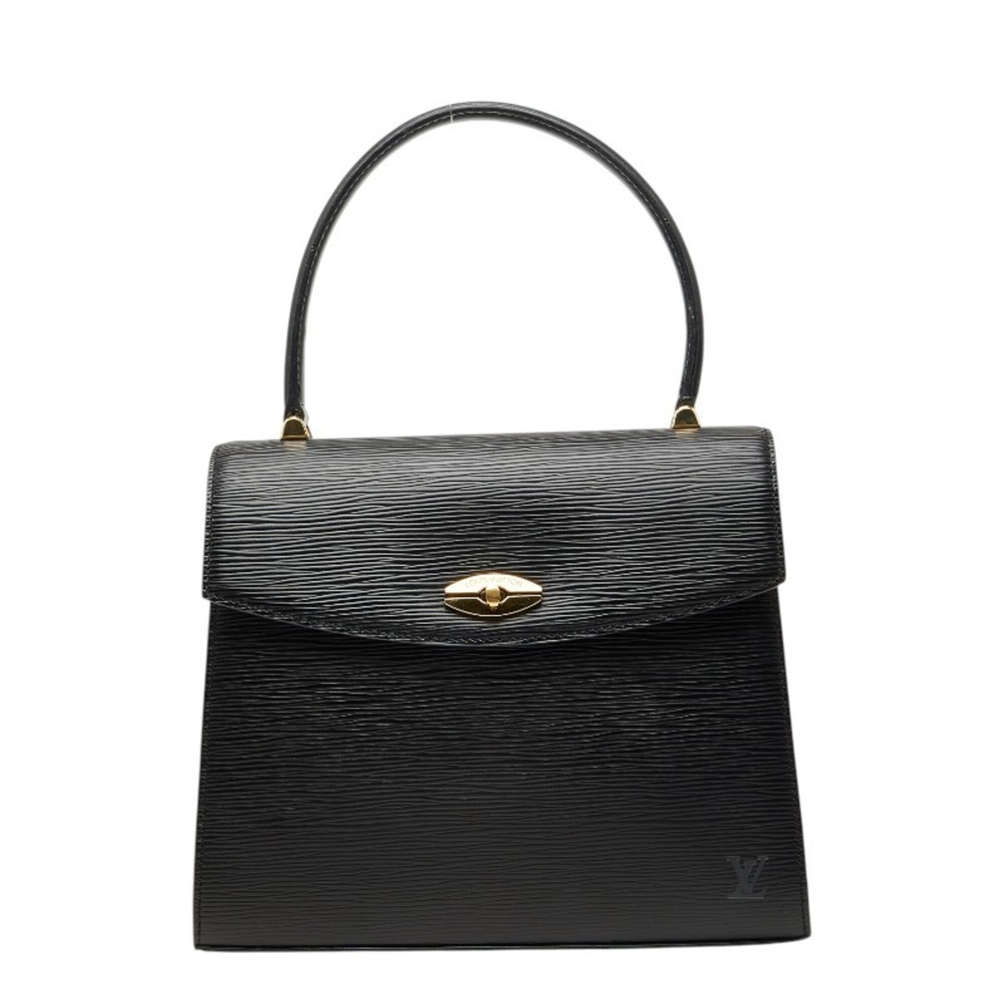 Louis Vuitton Black Pvc Leather Handbag (Pre-Owned)