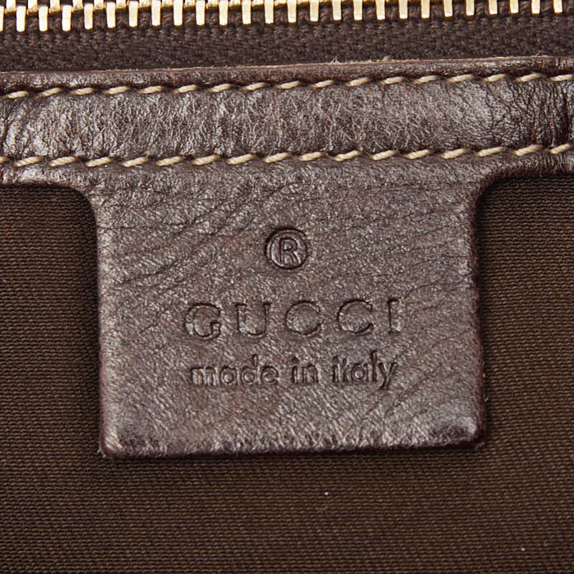 Gucci Brown Leather Shoulder Bag (Pre-Owned)