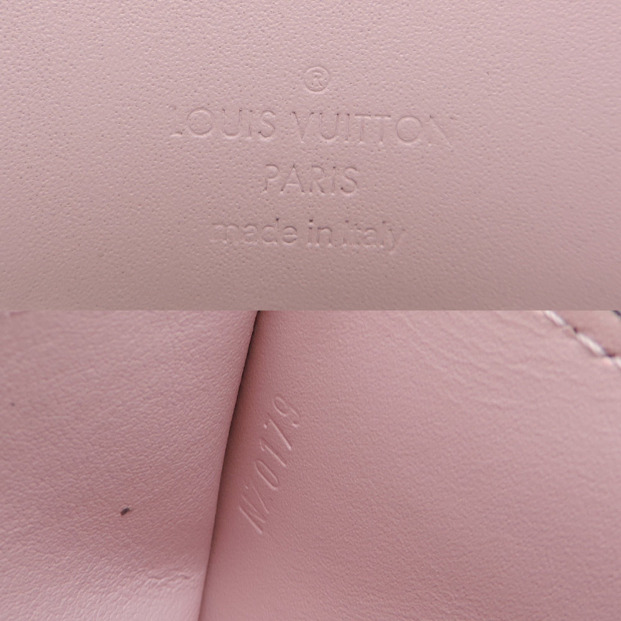 Louis Vuitton Brown Monogram Pink Rose Ballerine Patent Leather Monogram Wallet (Tri-Fold) (Pre-Owned)