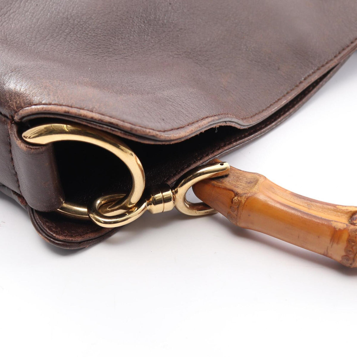 Gucci Brown Leather Handbag (Pre-Owned)