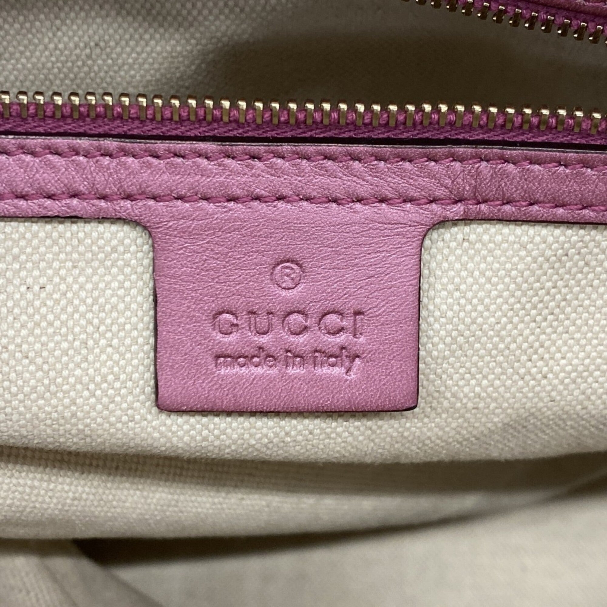 Gucci Pink Leather Tote Bag (Pre-Owned)